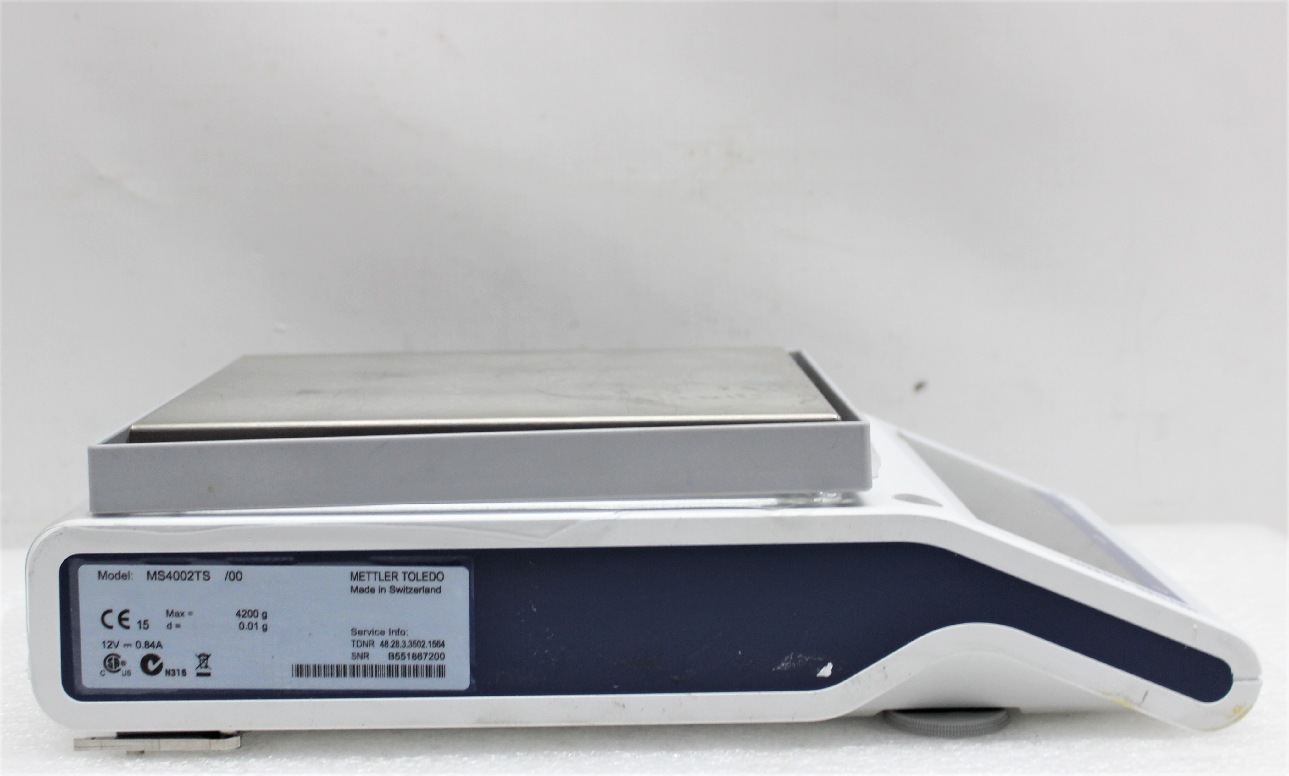 Mettler-Toledo MS4002TS Analytical Balance High Capacity Display 4200g AS-IS