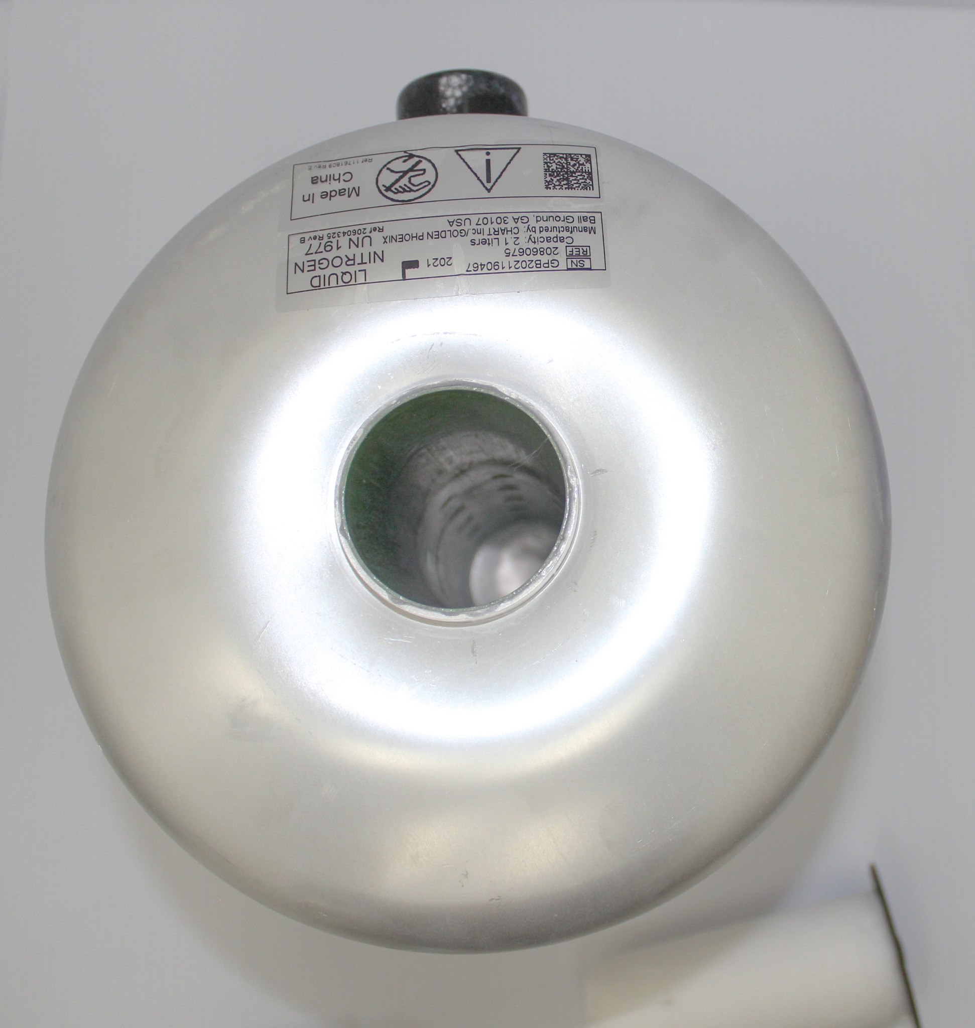 Chart BL-7 Dewar Cryotank Liquid Nitrogen Vapor Transport 2.1L -150C