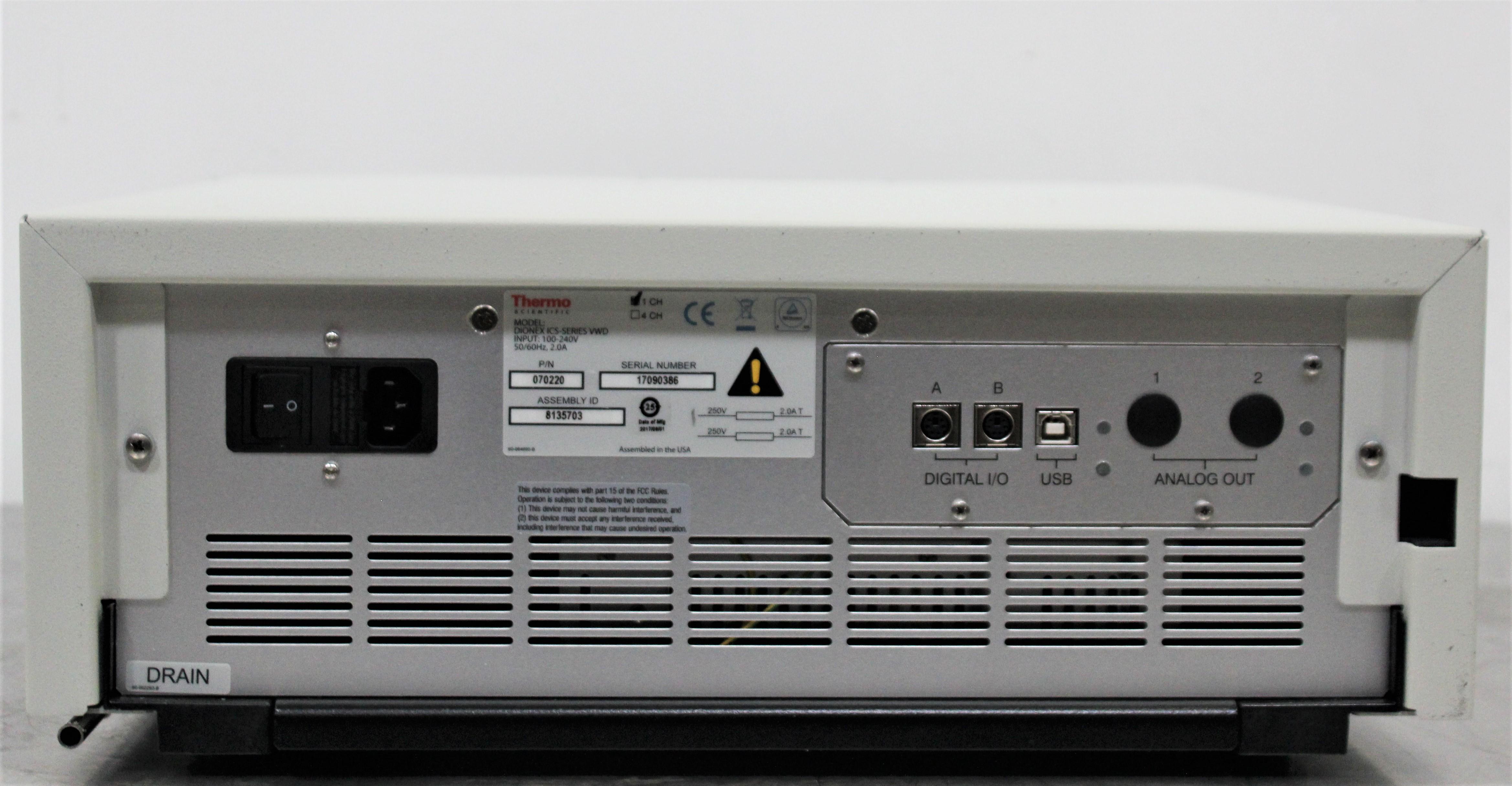 Thermo Dionex ICS VWD Ion Chromatography Detector Variable Wavelength 10 Hz