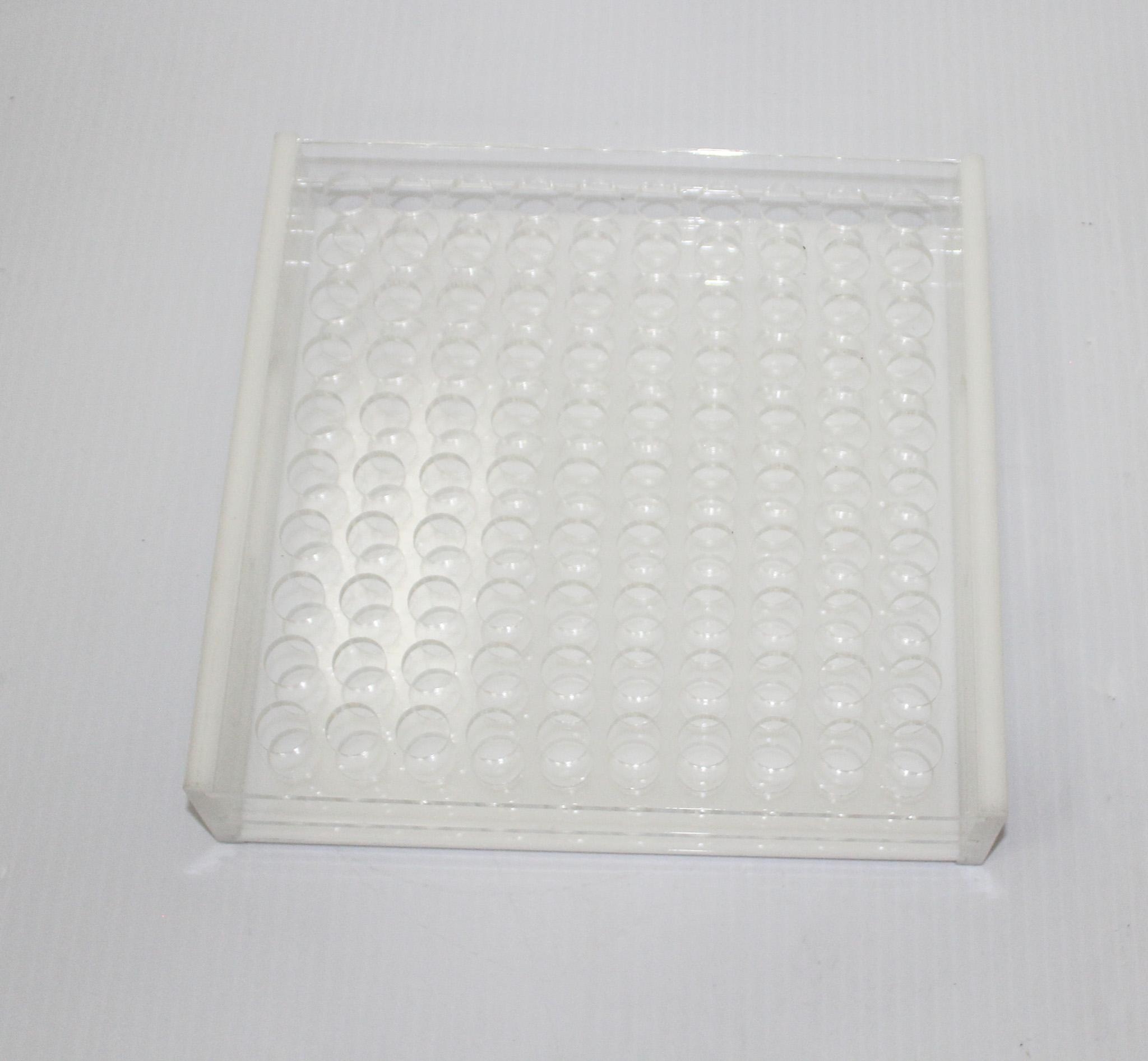 N/A Clear Acrylic 100 Place Test Tube Rack Refrigerator-Freezer Storage