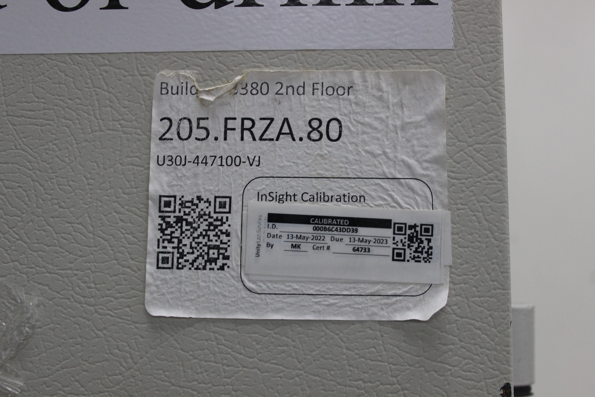 Fisher I81URCA29 Freezer Ultra Low Temperature -80C Long Term Storage
