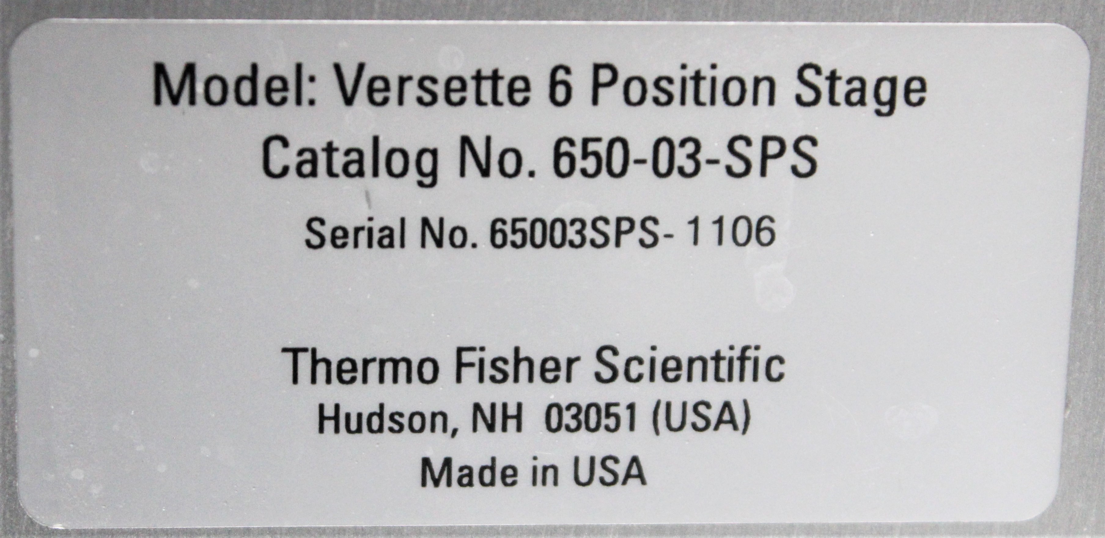 Thermo Scientific Versette 6 Position Stage Automated Liquid Handler 650-03-SPS