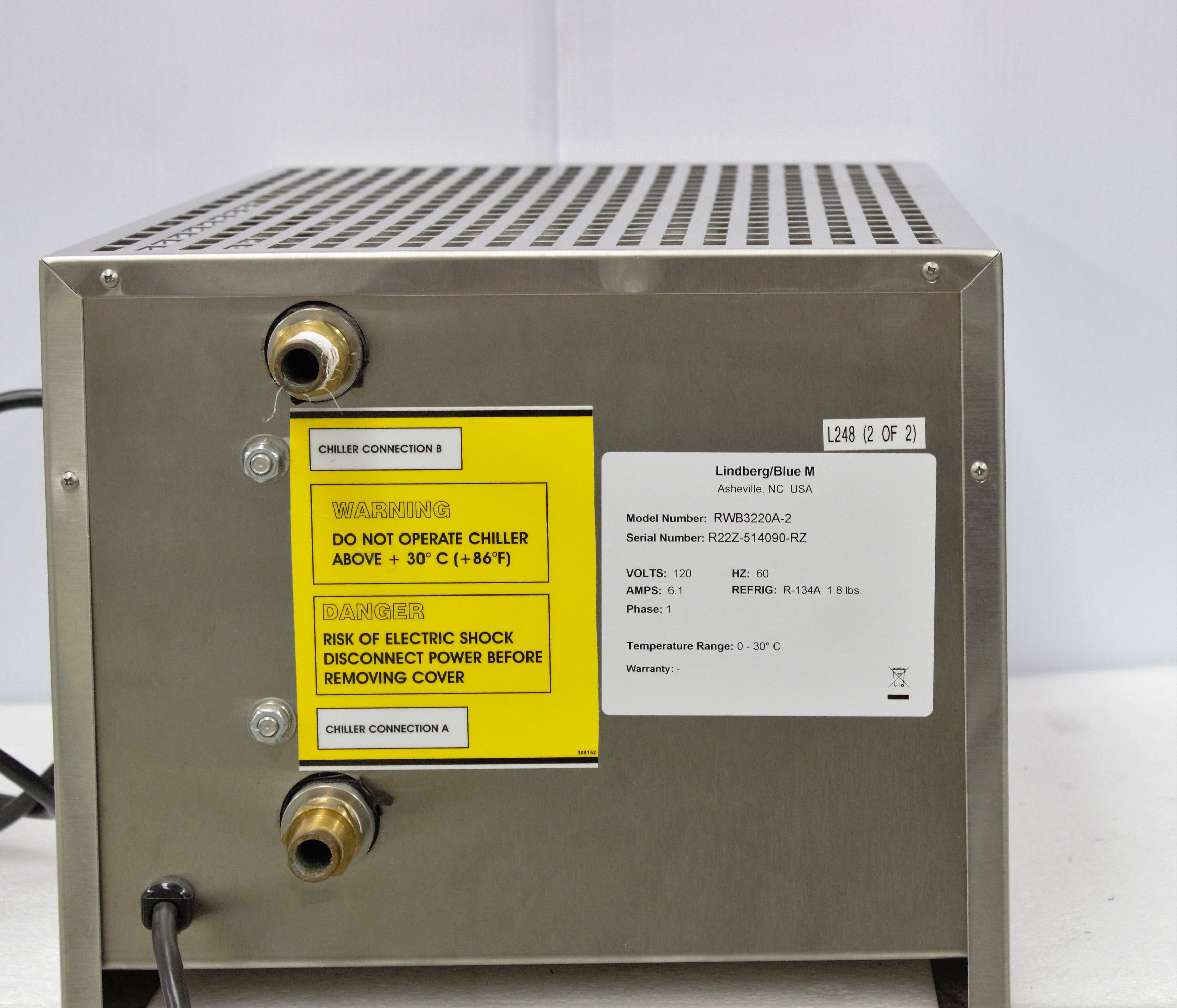 Ther-Mix RWB3220A-2 Water Bath Heater 0 to 100C Capacity 7 Gallon Used