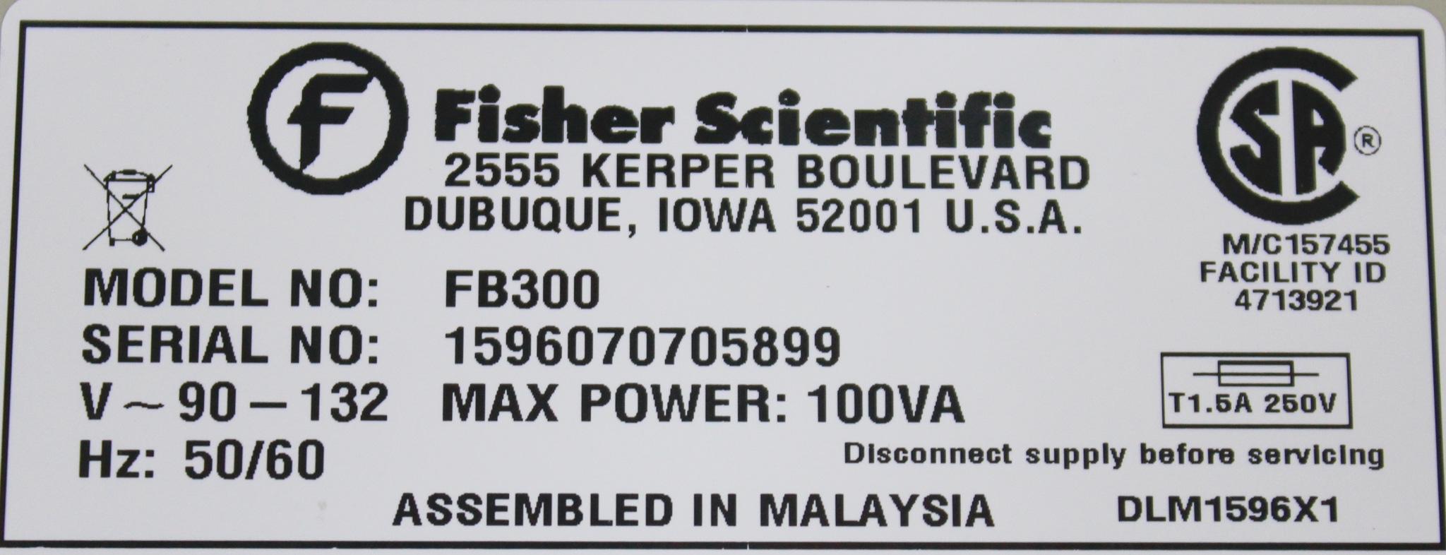 Fisher FB300 Electrophoresis Power Supply Compact for SDS-PAGE DNA/RNA 300V