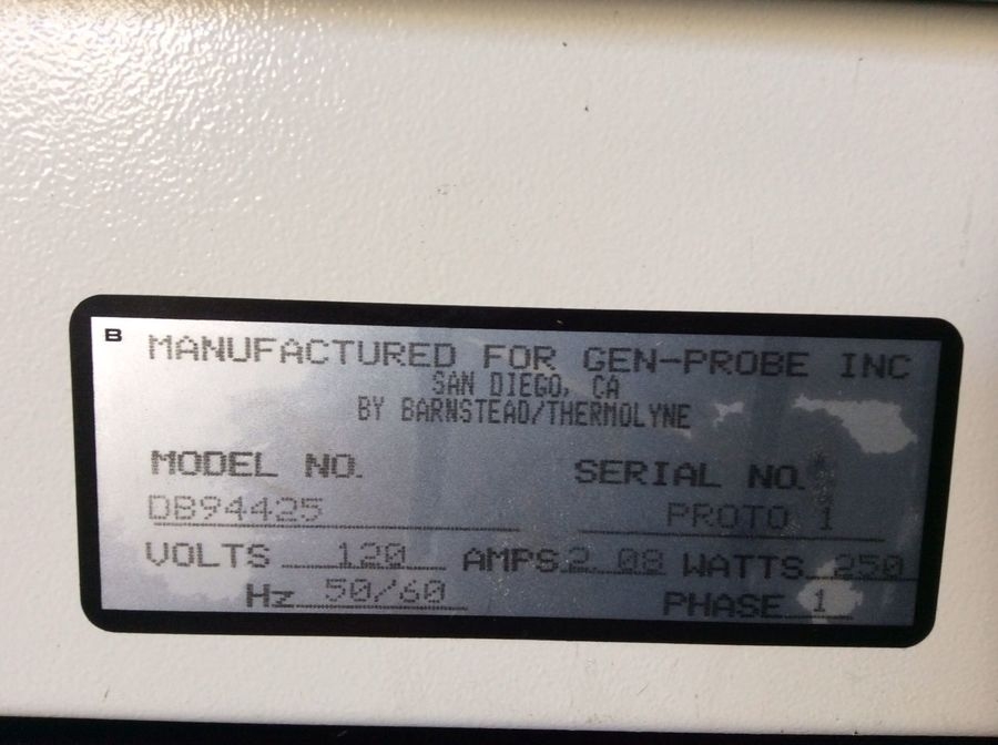 Gen-Probe Block Heater DB94425 Chiller Heater 53 Well Analog Controls 25lb