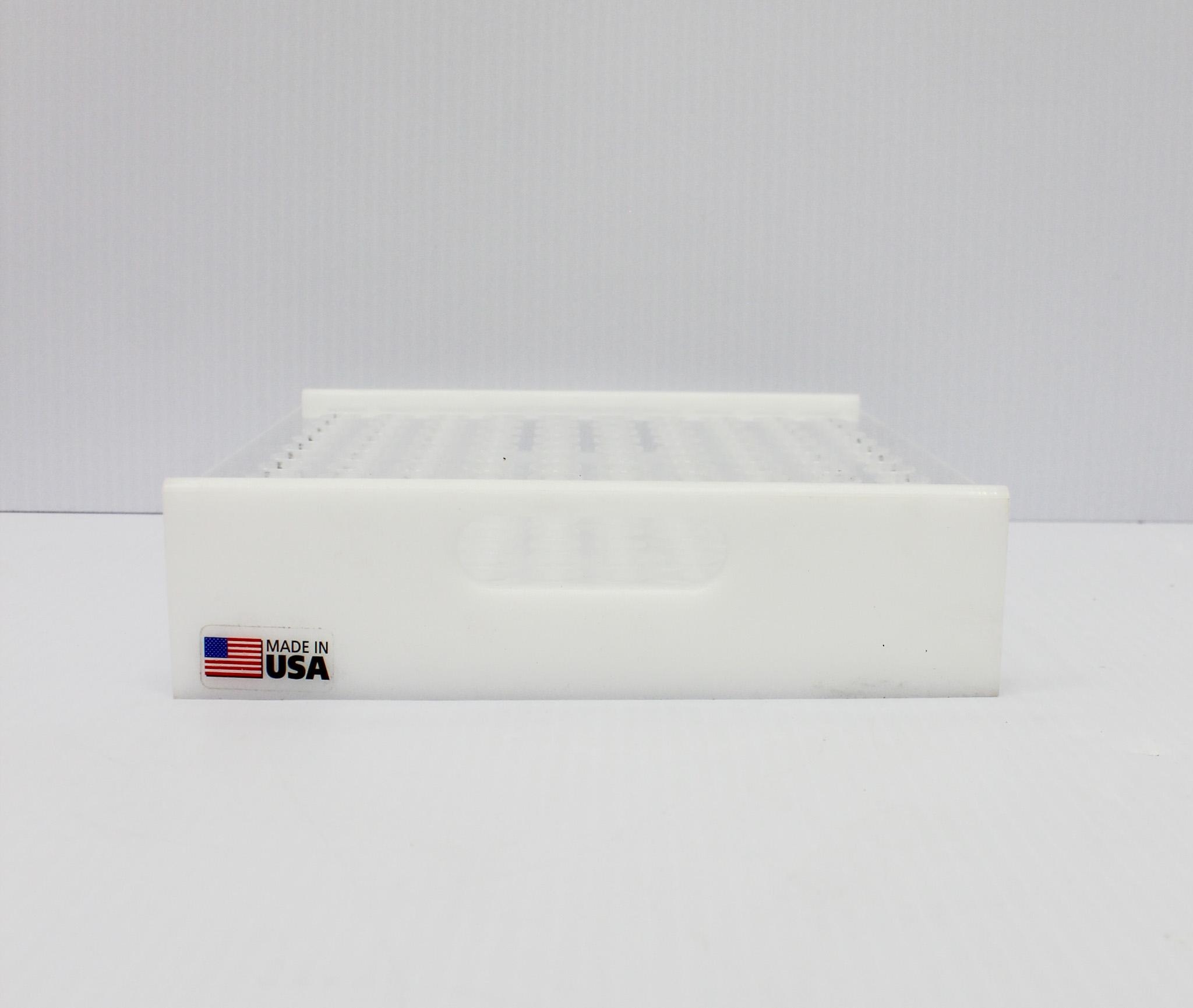 N/A Clear Acrylic 100 Place Test Tube Rack Refrigerator-Freezer Storage