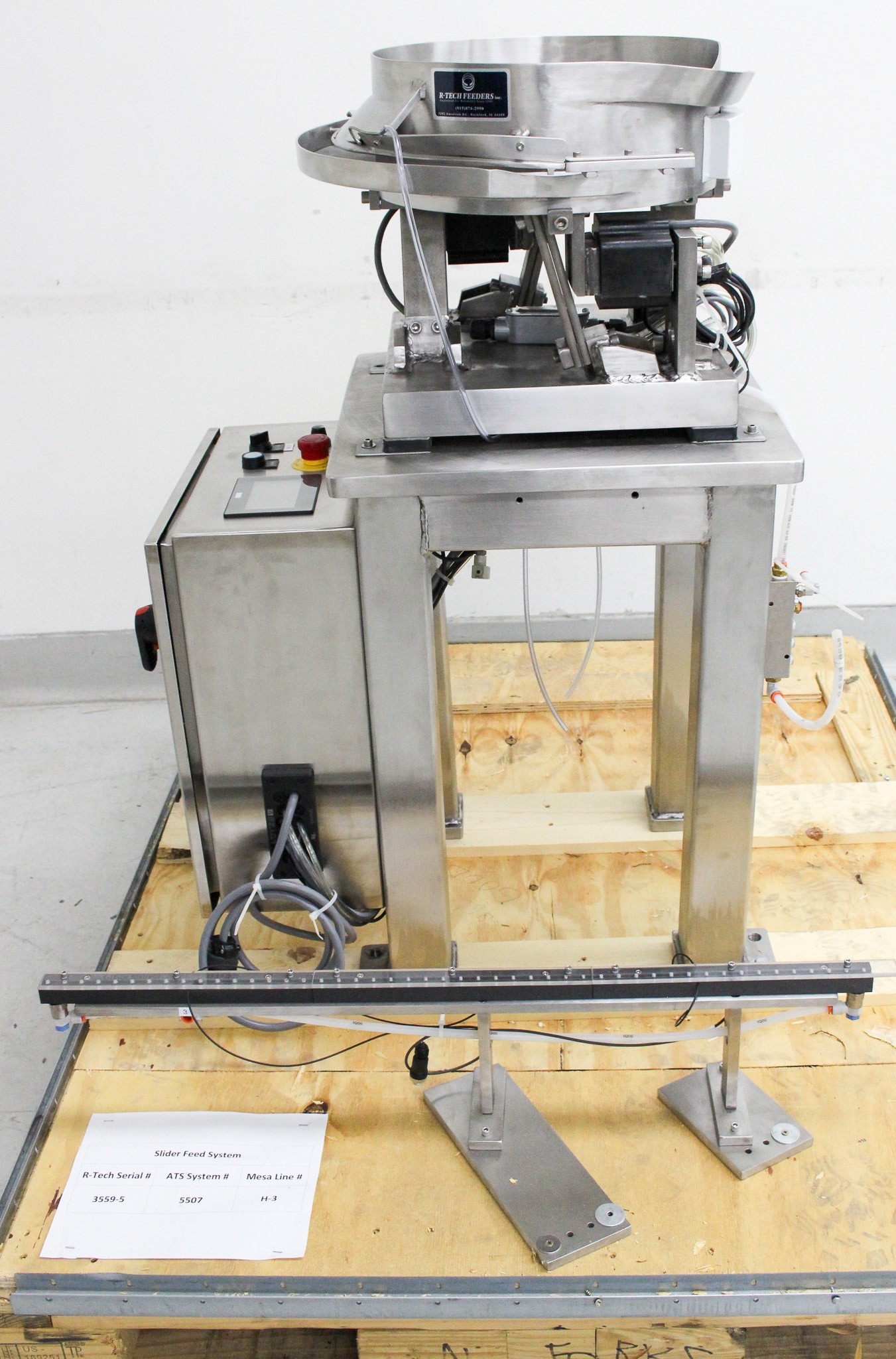 R-Tech Model 15-110AC Vibratory Bowl Feeder, Precision Part Sorting System