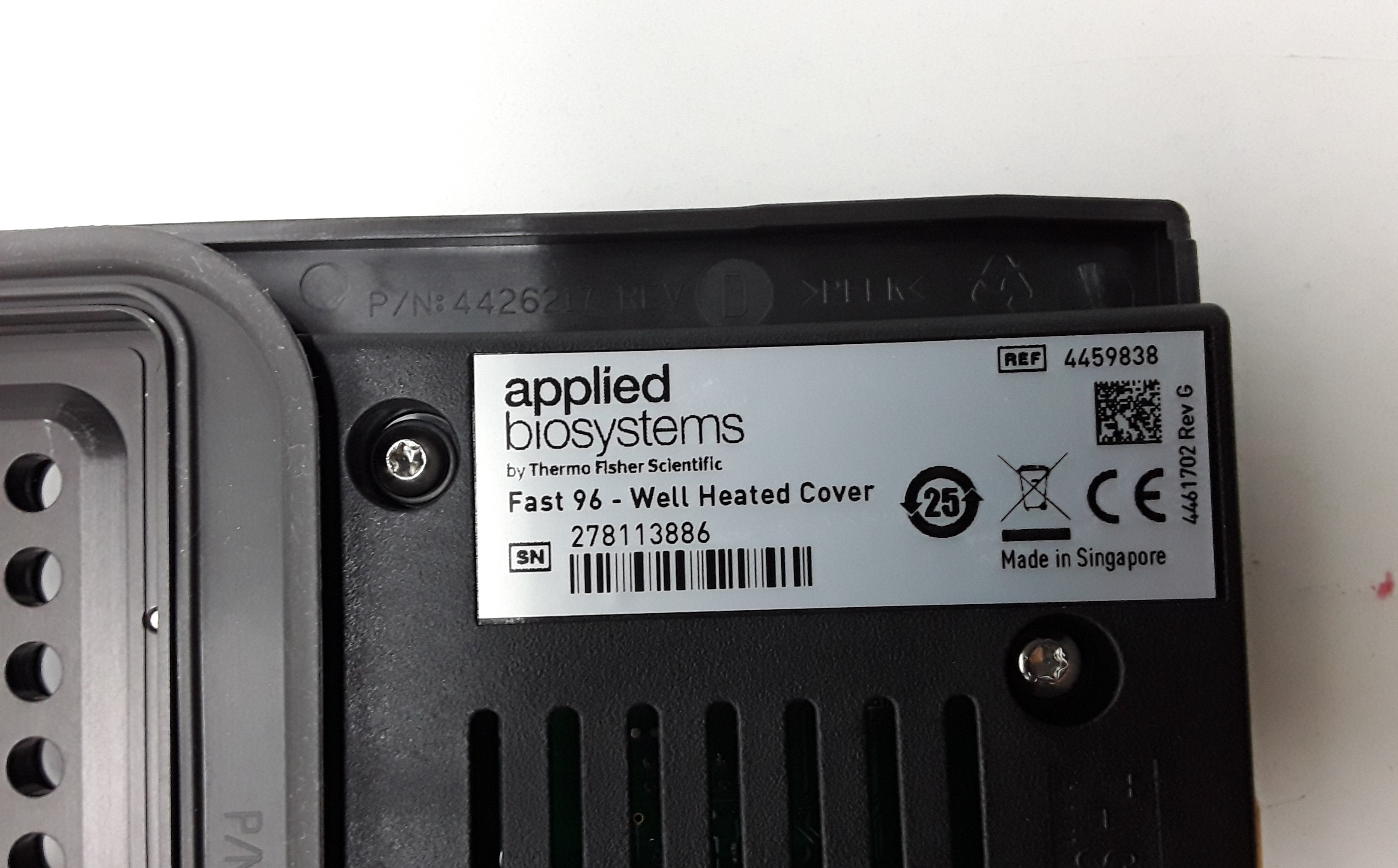 Applied Biosystems Fast 96-Well Heated Cover Model 4459838 for PCR System