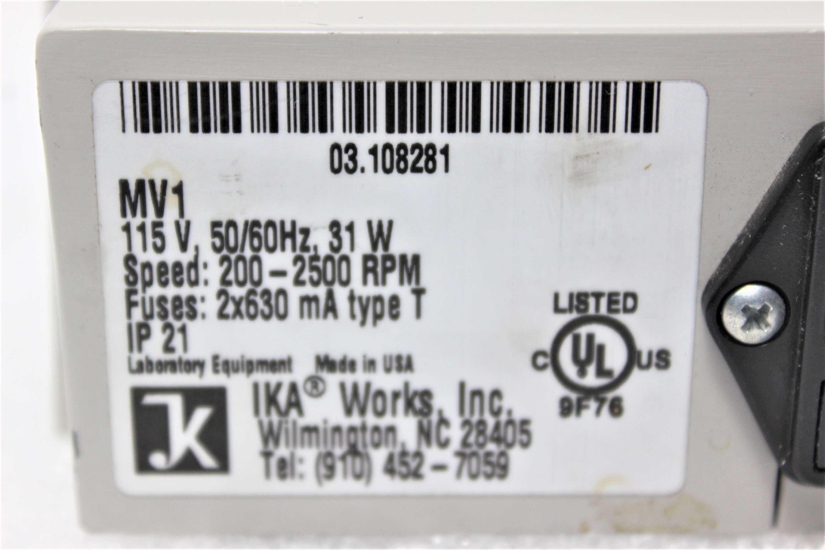 VWR Mini Vortexer MV 1 Small Benchtop Equipment Mixing 2500 RPM Used