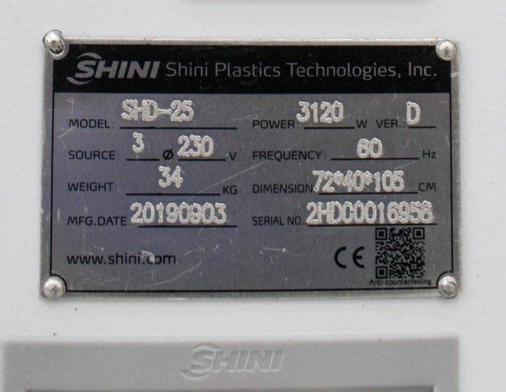 Shini SHD-25T Dryer Hopper 160C 50Kg Capacity Used Plastic Material