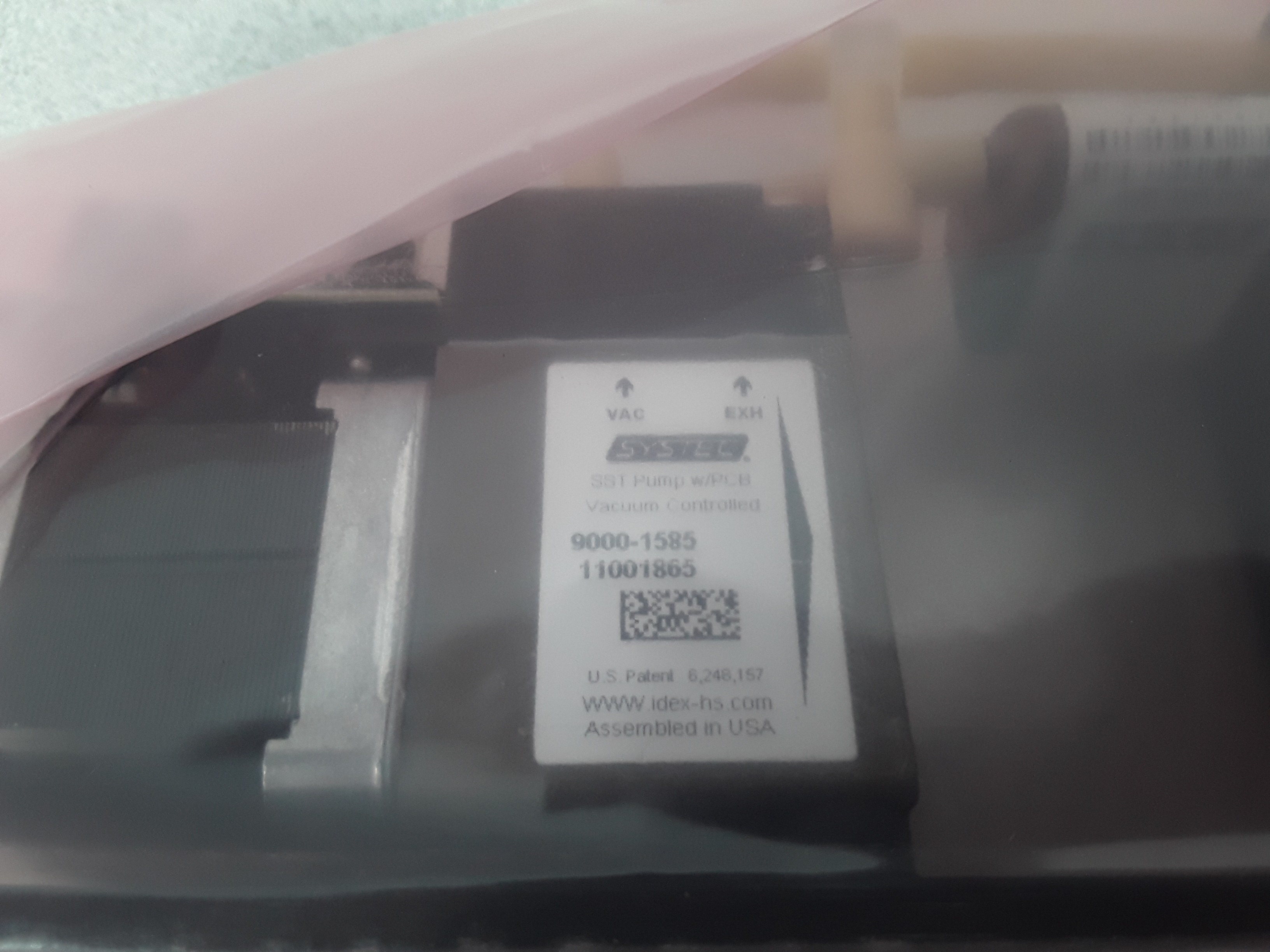 Systec Ion Torrent SST Vacuum Pump 1 Channel Turn-Key System Installed