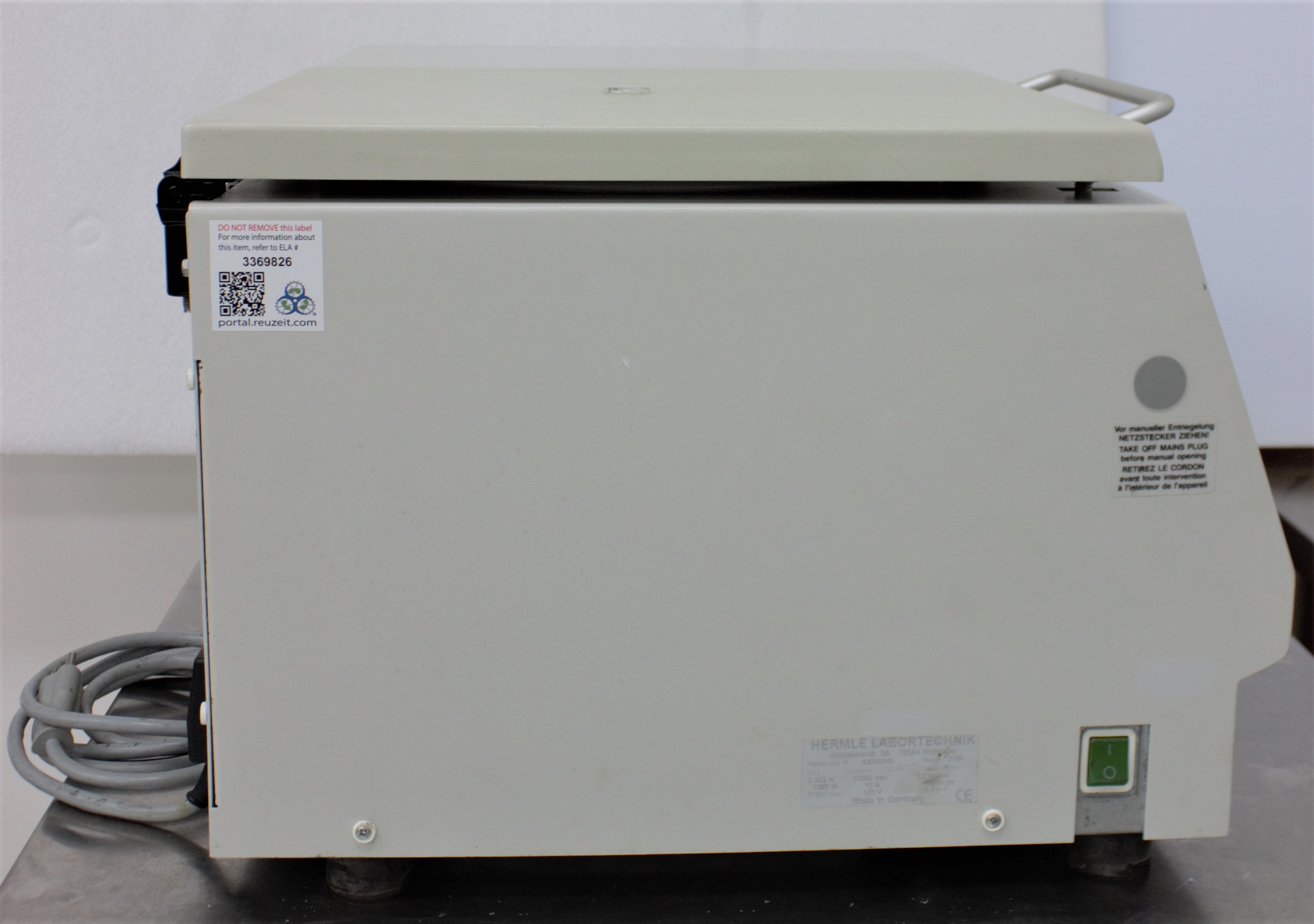Hermle Refrigerated Centrifuge Z323K Benchtop 5000 RPM Tested with Features