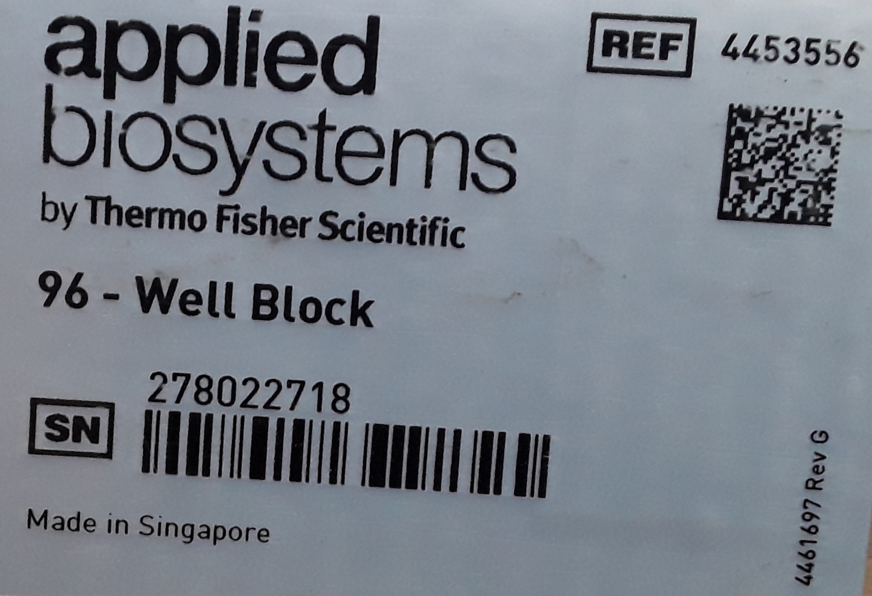 ABI 4453556 Accessory ViiA Real-time PCR System 96-Well Block Excellent Condition