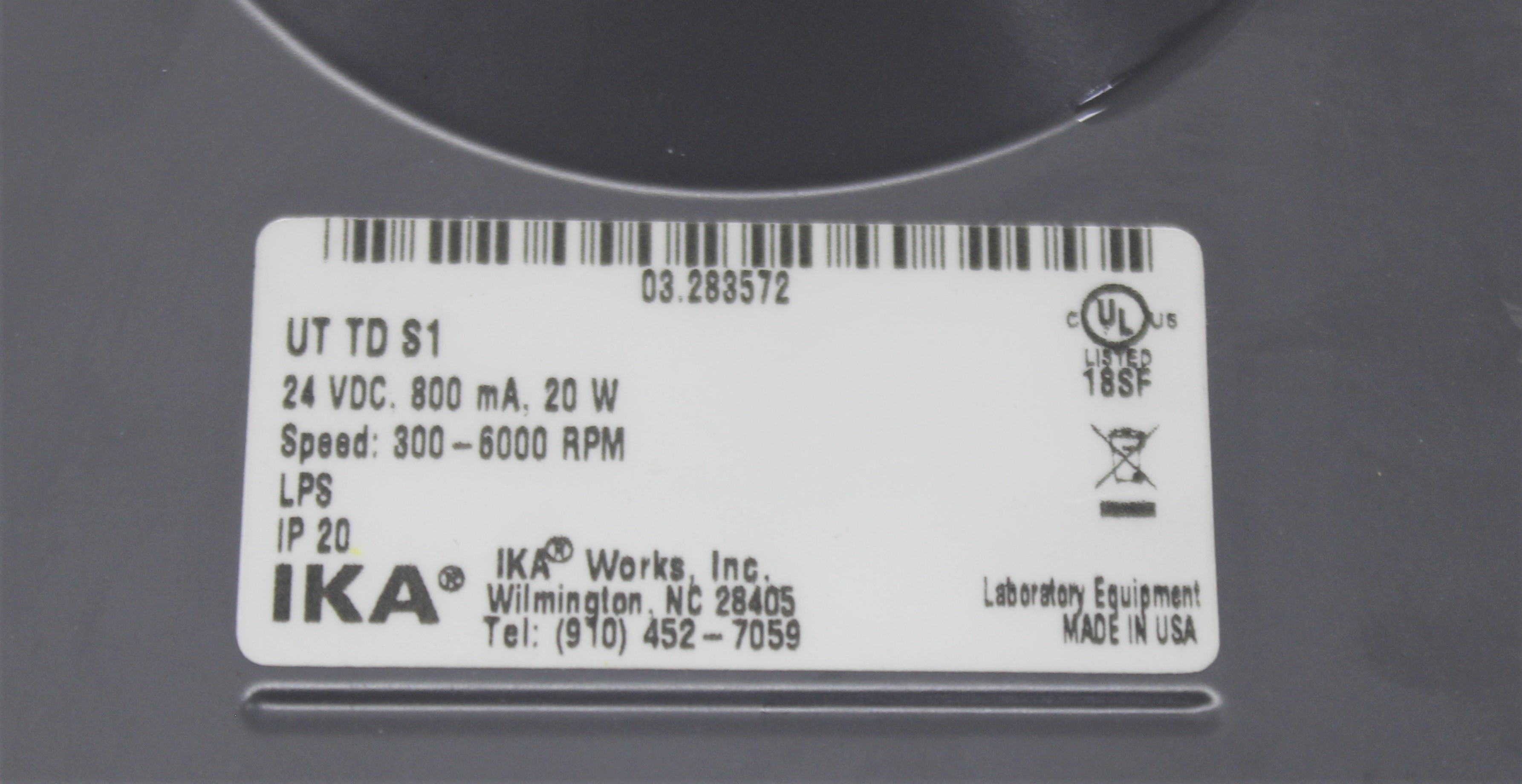 IKA UT TD S1 Tube Drive for Sequencing Emulsion PCR Benchtop Unit Used