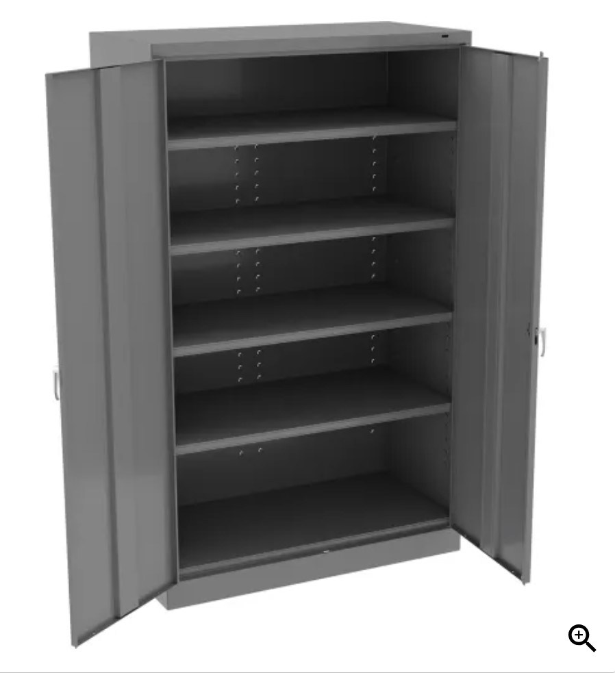 Tennsco J2478SU Cabinet Storage Heavy-Duty Gray 2-Door w/ Lock System