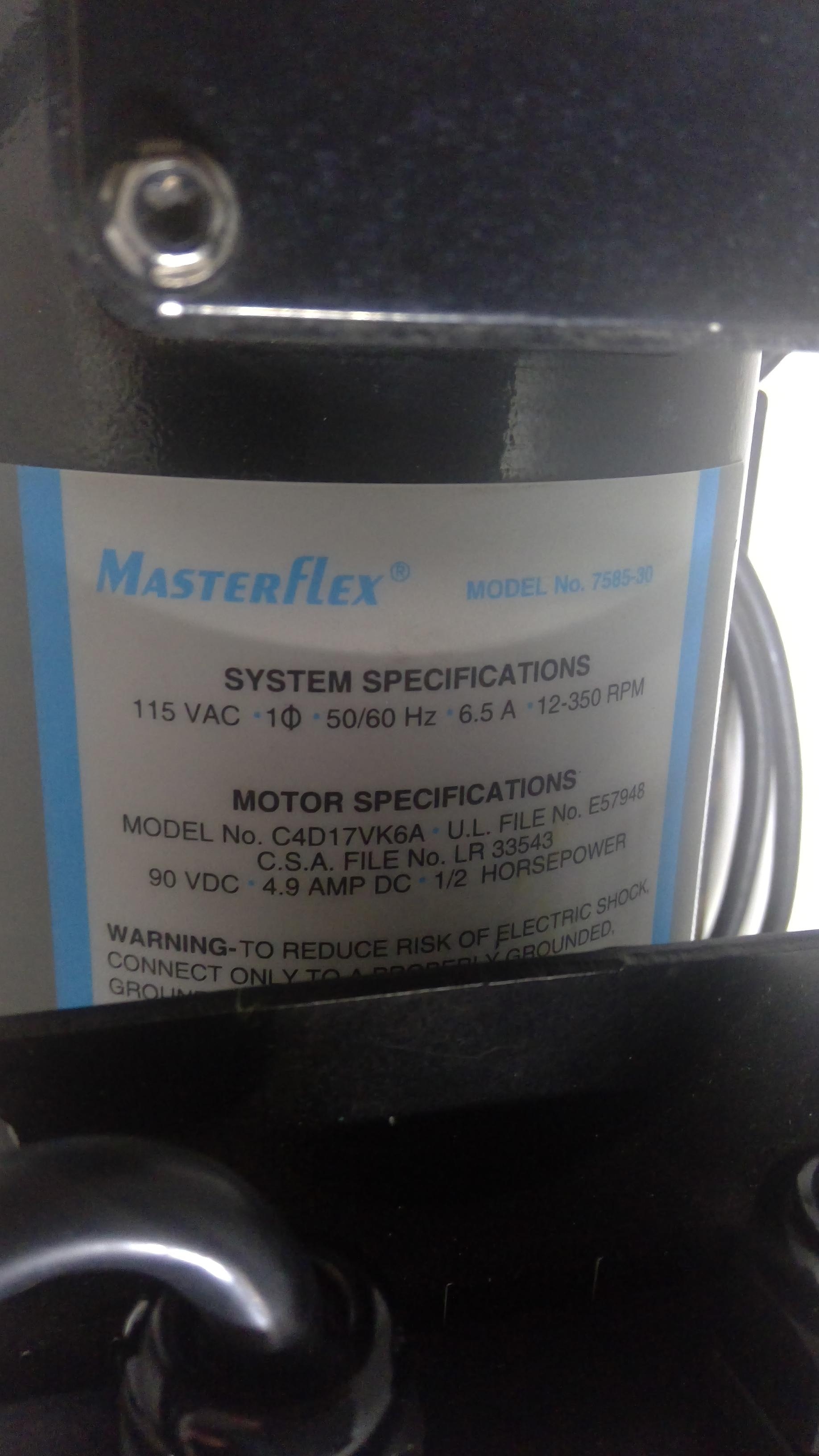 MasterFlex 7585-30 Peristaltic Pump With Speed Control Used in Labs