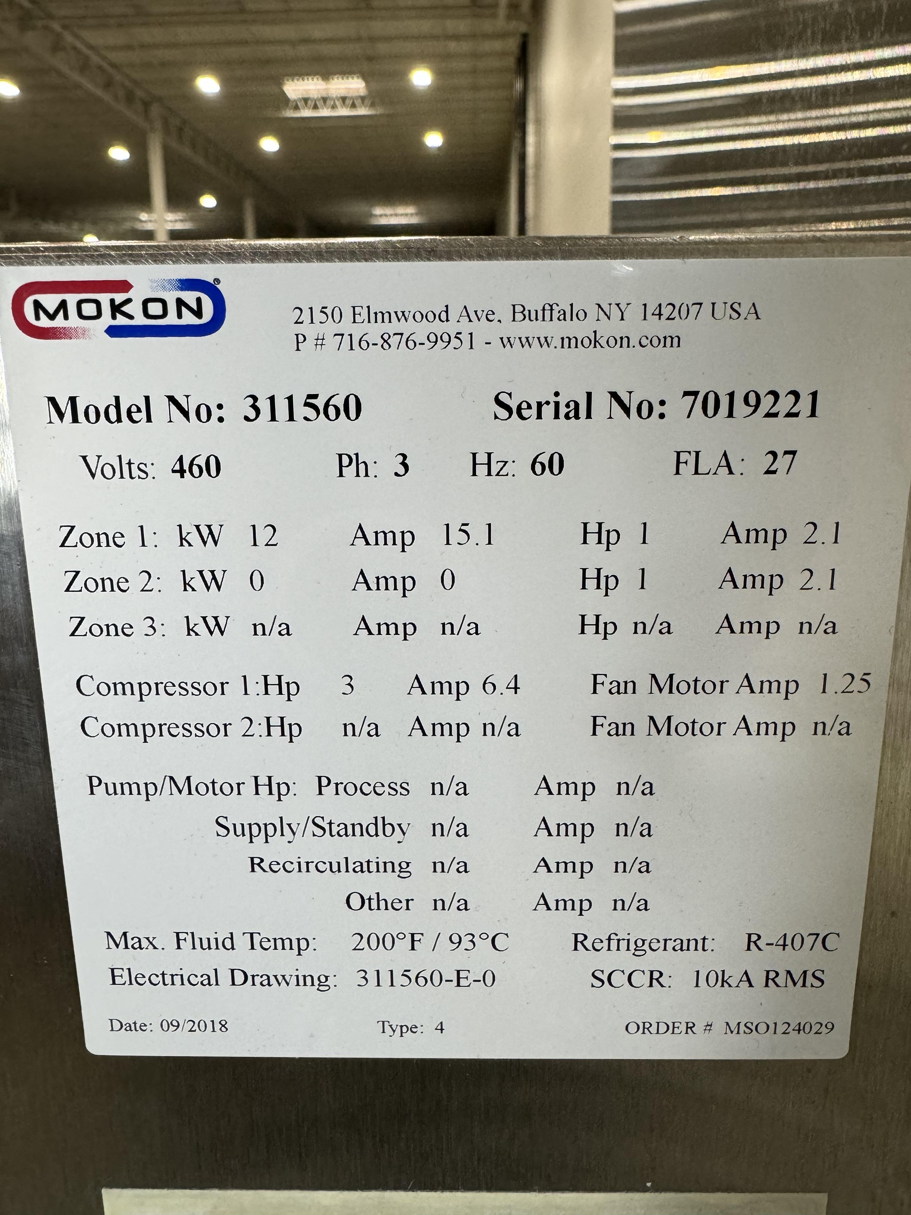 Mokon 311560 Circulating Water Temperature Control System 480V 60Hz