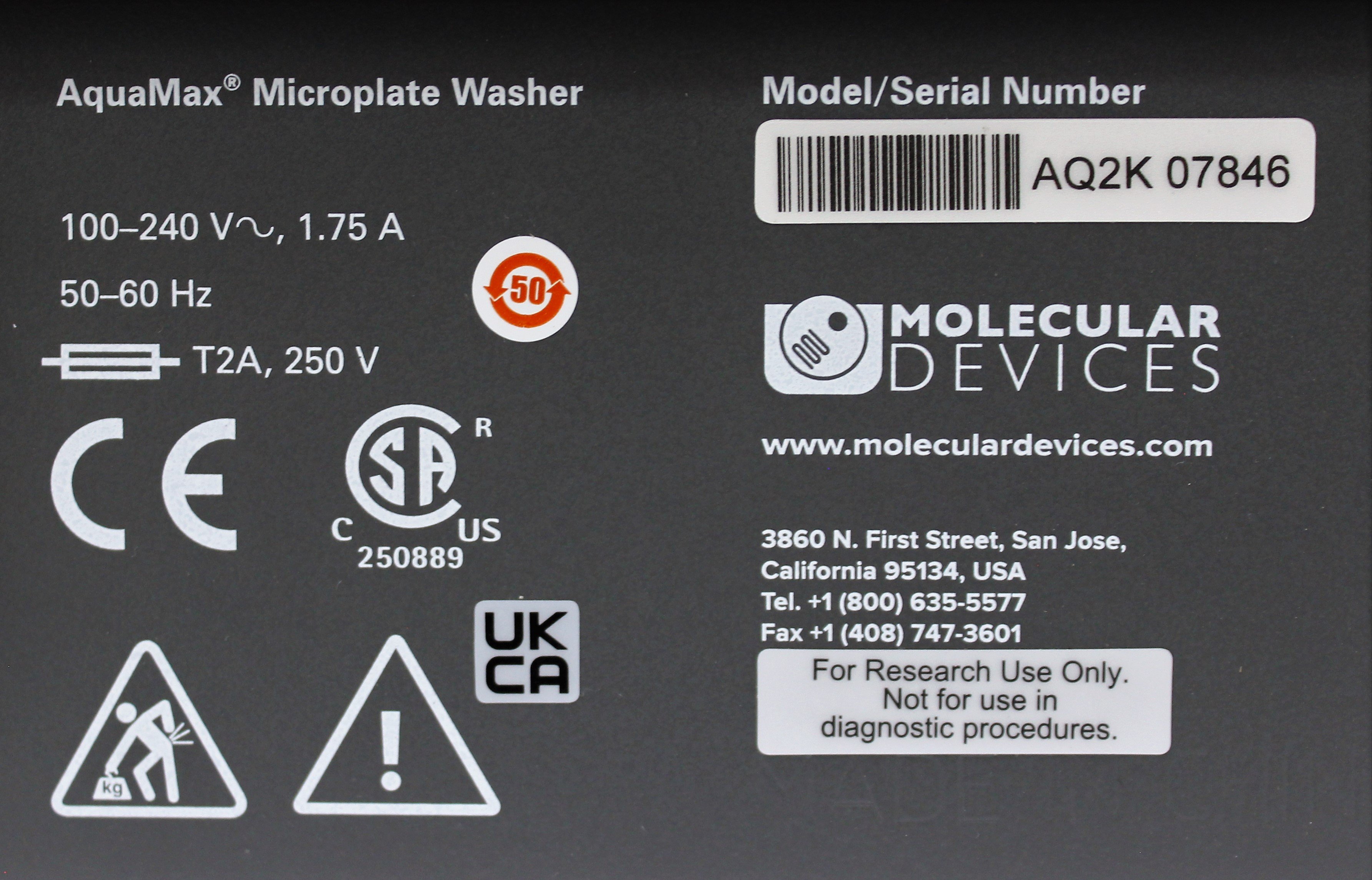 Molecular Devices AquaMax 2000 Microplate Washer 96-Wash Head 96/384 Well