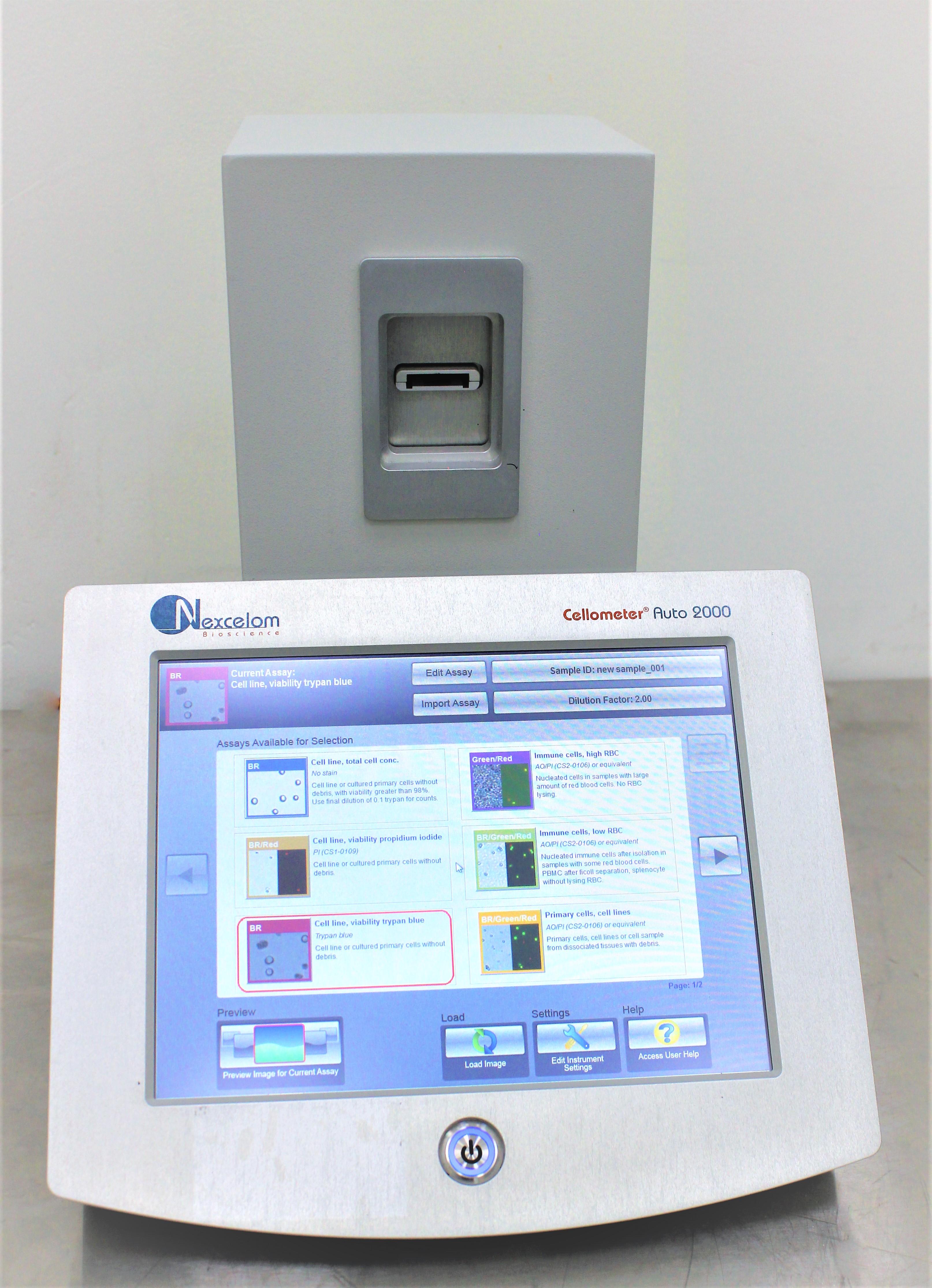 Nexcelom Cellometer Auto 2000 Cell Profiler Counter Primary Cell Analysis