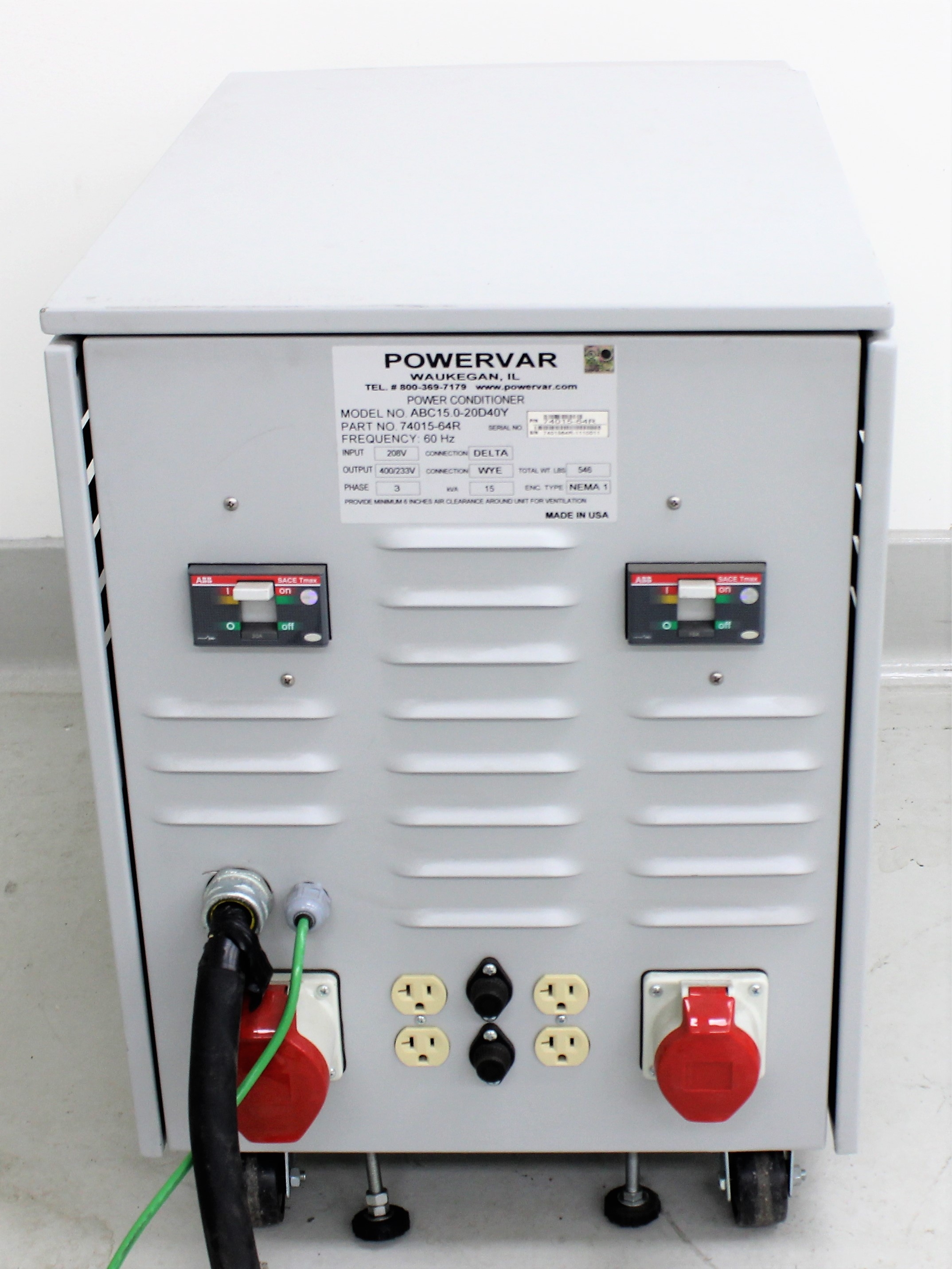 Powervar ABC15.0-20D40Y Power Supply - UPS 15kVA Efficient Noise Rejection