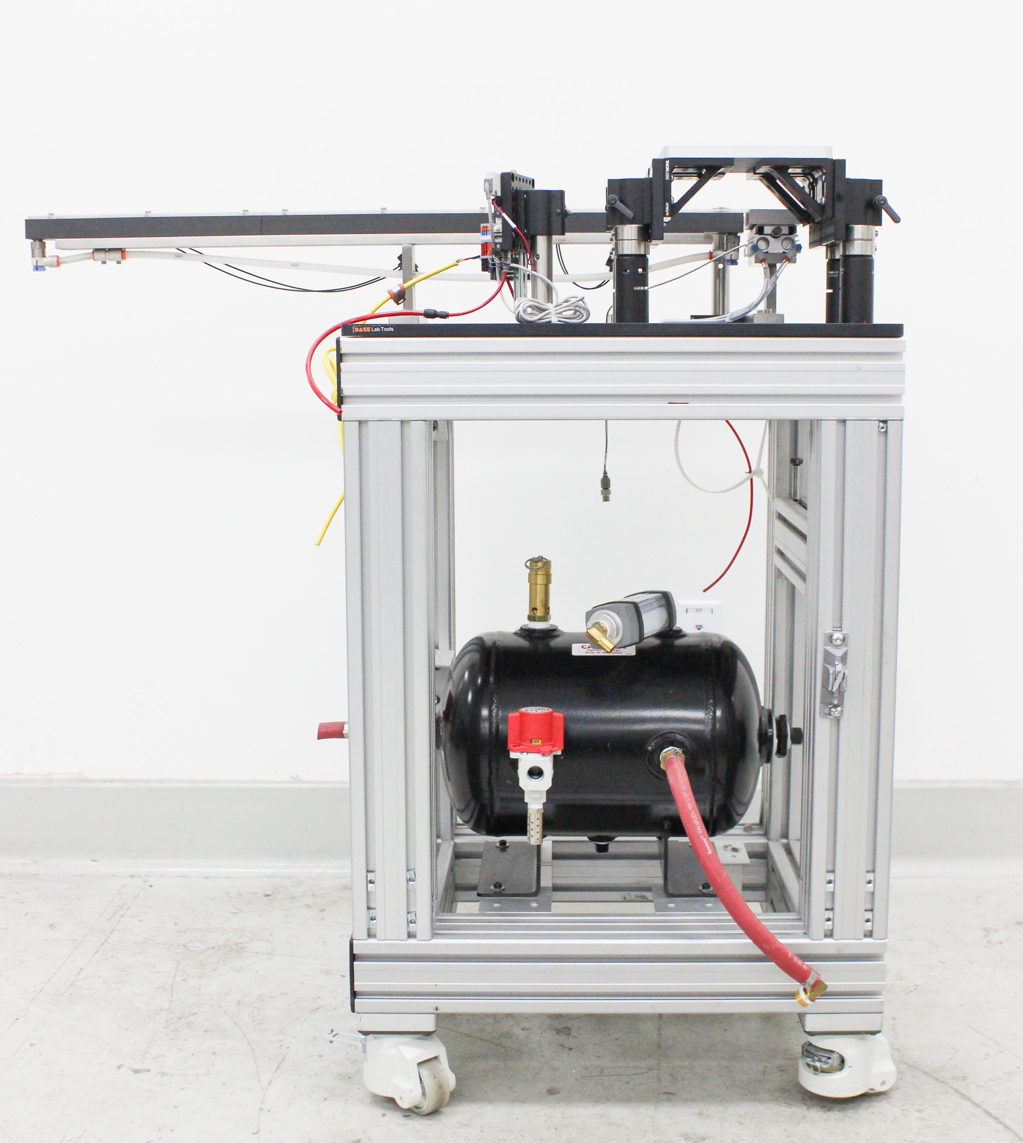 BASE Custom Optical Cart Analytical Accessory with Breadboard on Casters