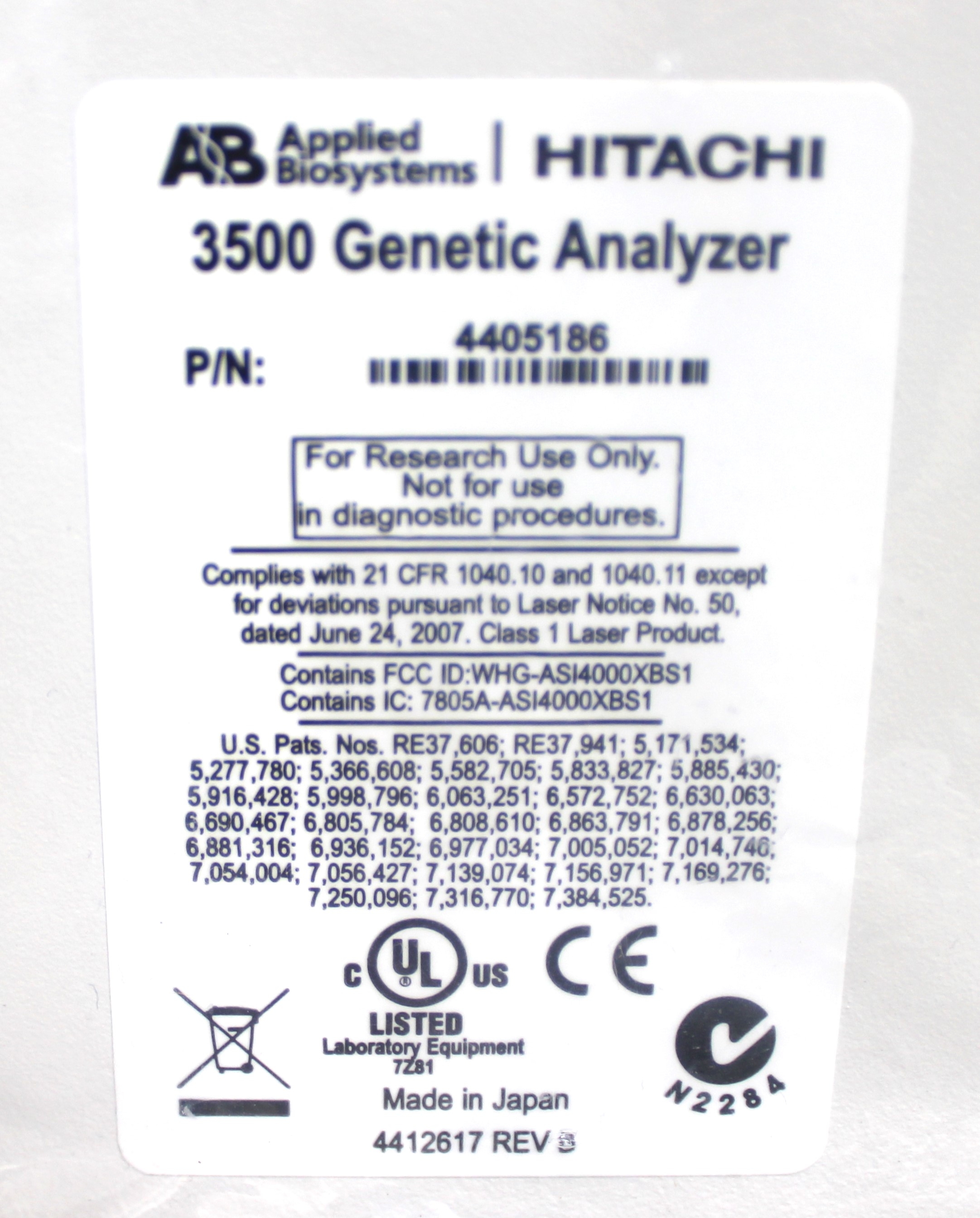 ABI 3500 Genetic Analyzer DNA Sequencer 8-Capillary Needs Repair AS-IS