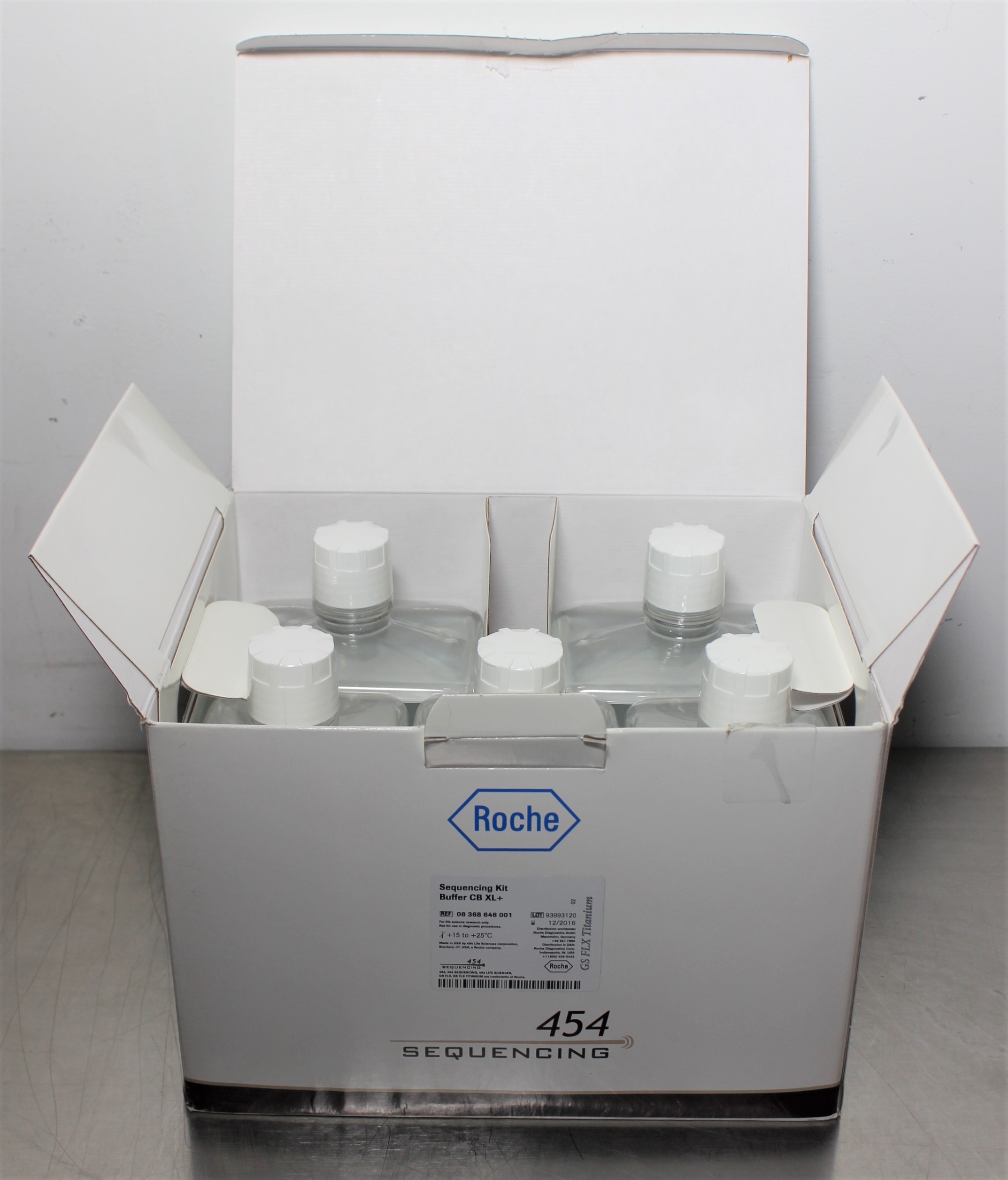 Roche 454 Sequencing Kit Buffer CB XL+ Accessory Genome Sequencer 5x 2L Bottles