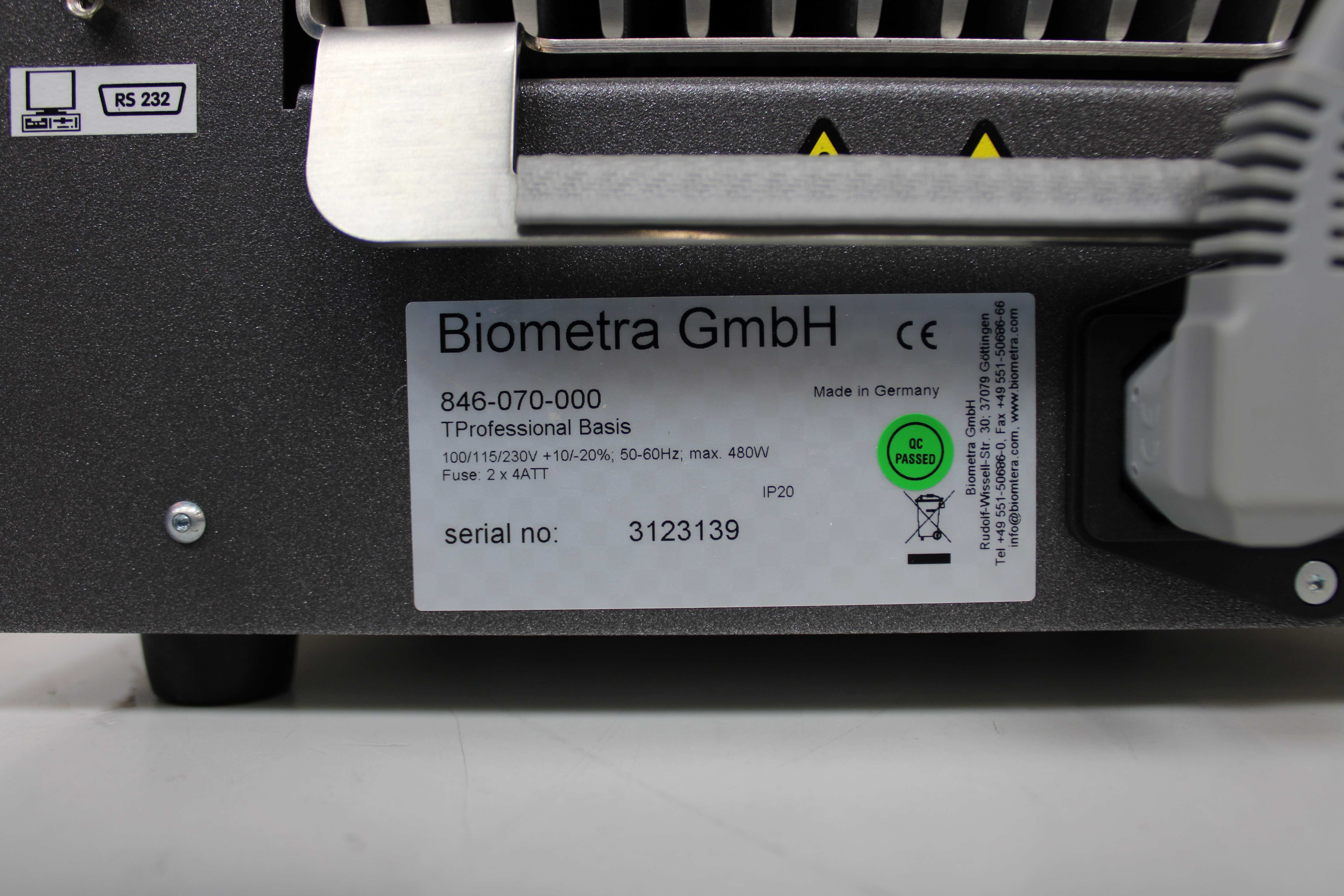 Biometra TProfessional Basis Thermocycler PCR Protocols 230V 50/60Hz