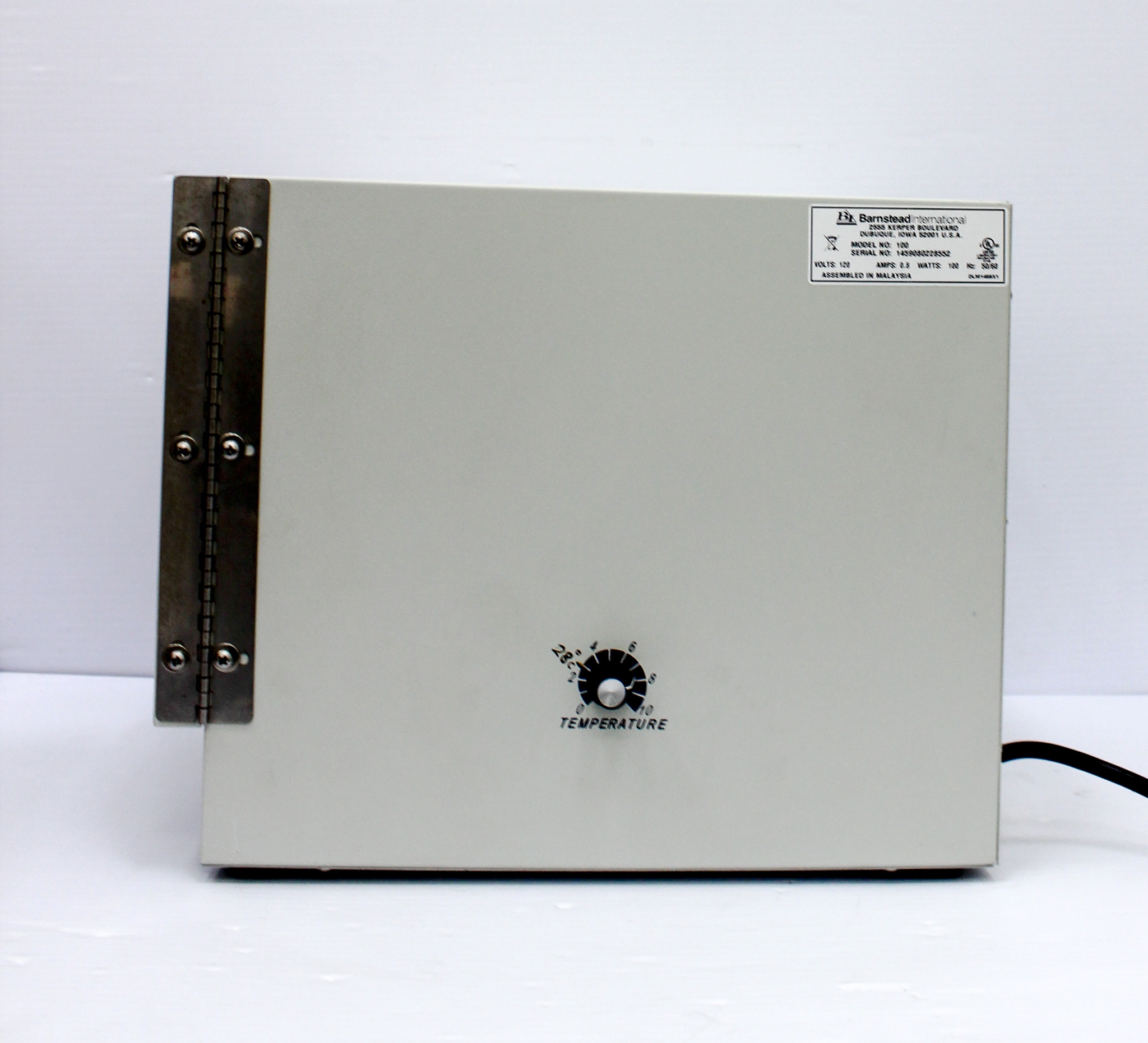 Barnstead Model 100 Compact Incubator, 80C Max Temp, aluminum chamber