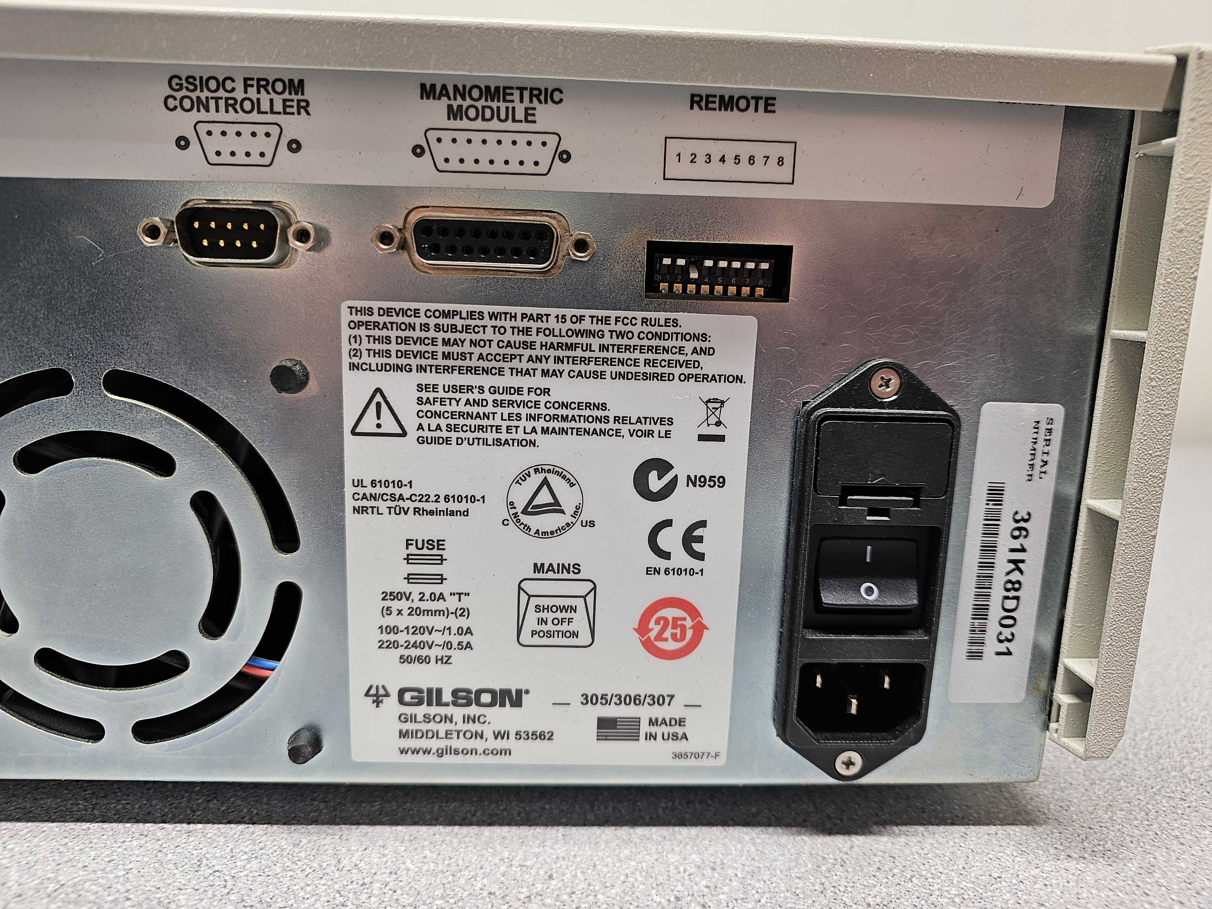 Gilson 306 HPLC Pump with Interchangeable Pump Heads for Analytical Use