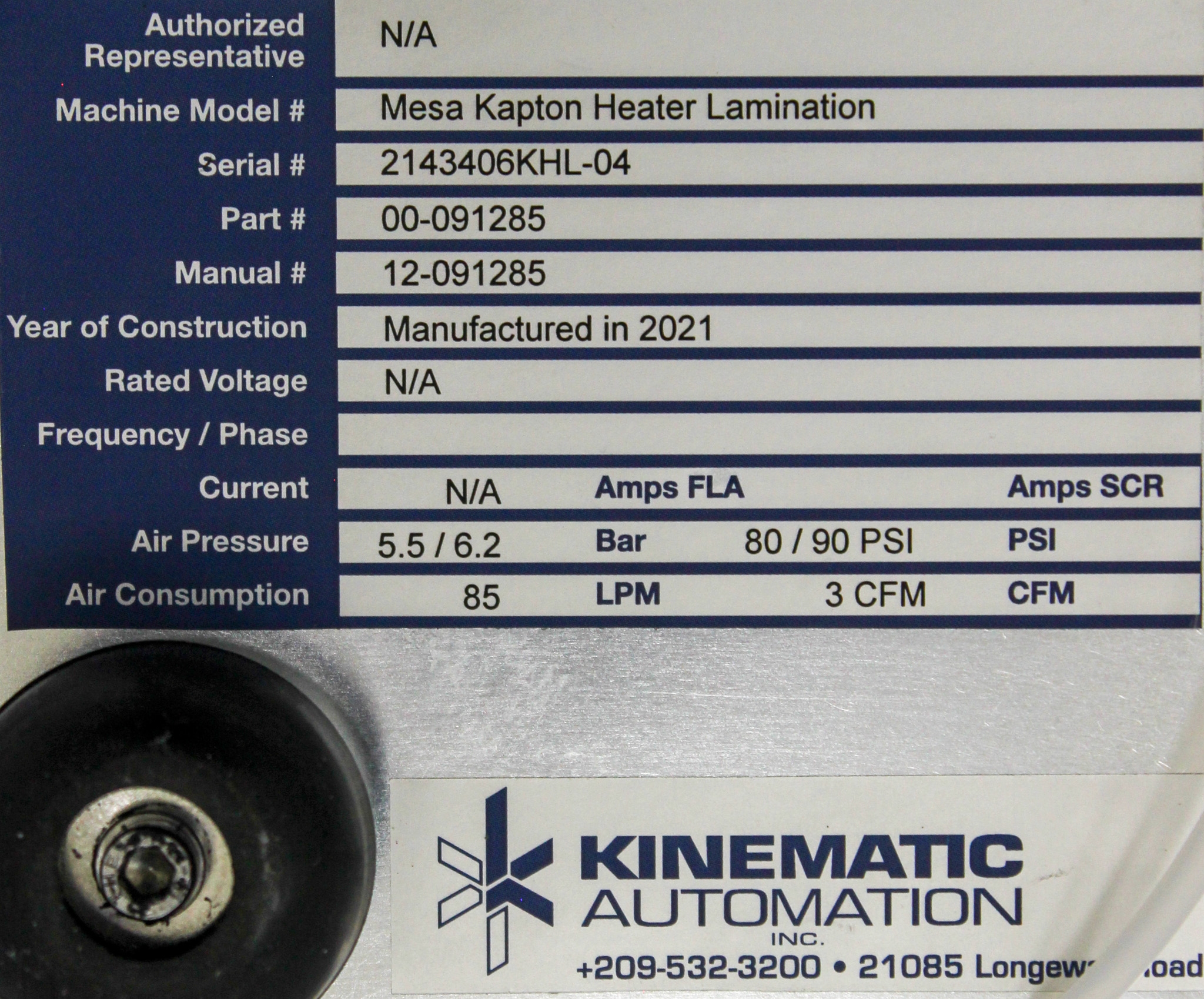 Kinematic Mesa Kapton Heater Lamination Module Easy Diagnostics 2021
