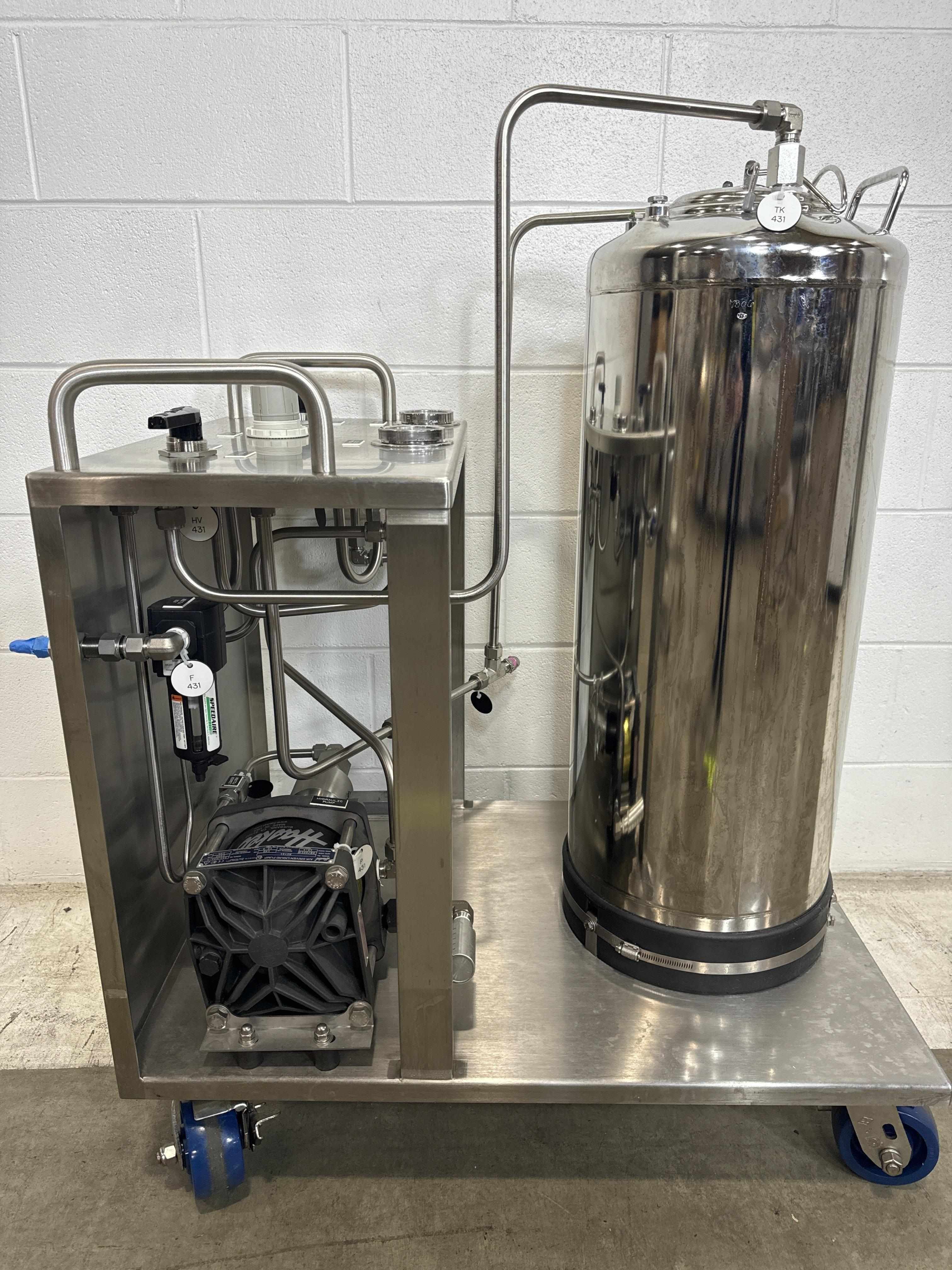 Asahi Kasei Bioprecess Hp-Cart-30 Hydraulic High Pressure Cart 70 Barg Capacity