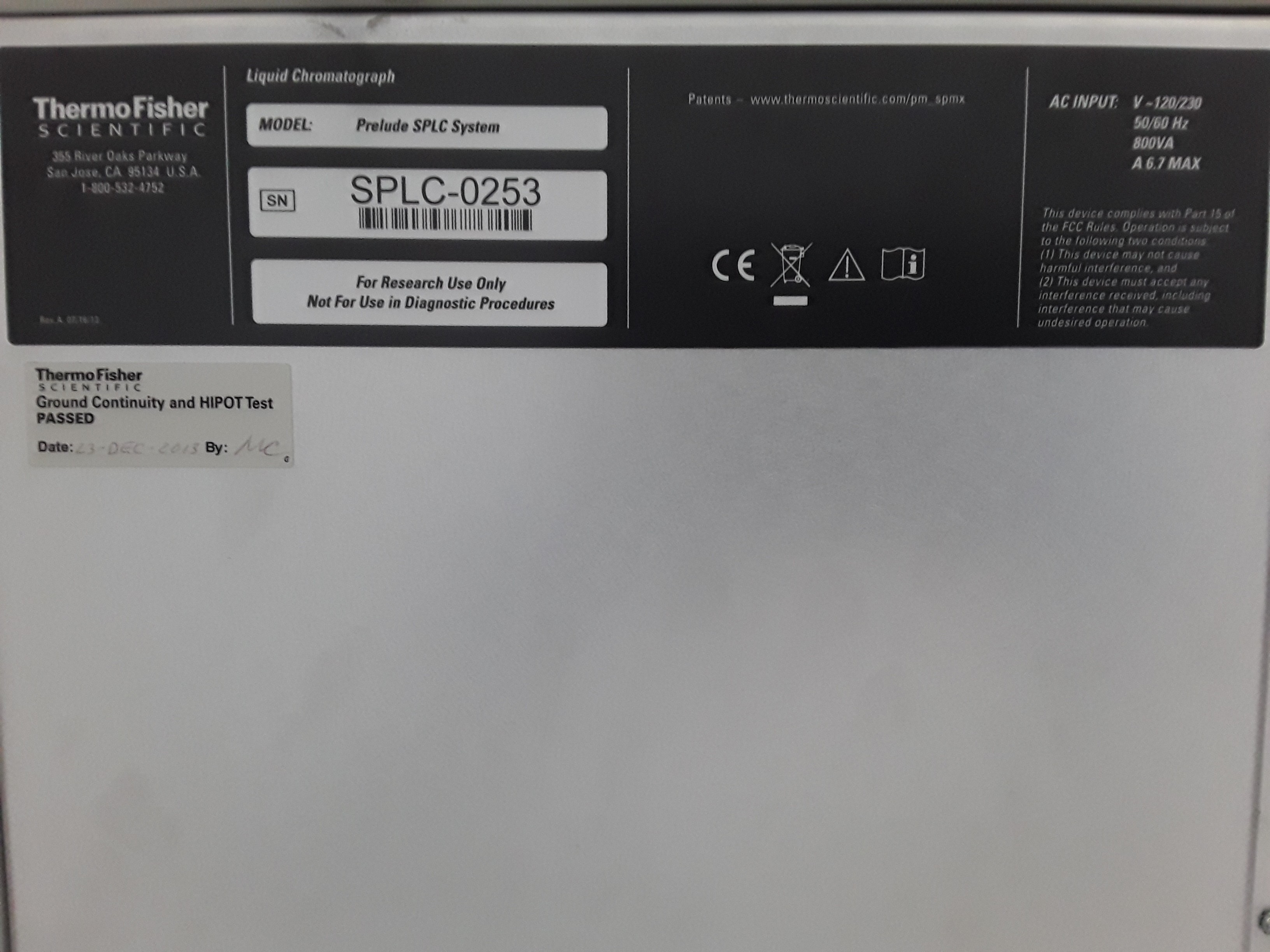Thermo Prelude SPLC System HPLC Front-End Mass Spectrometer Turn-Key