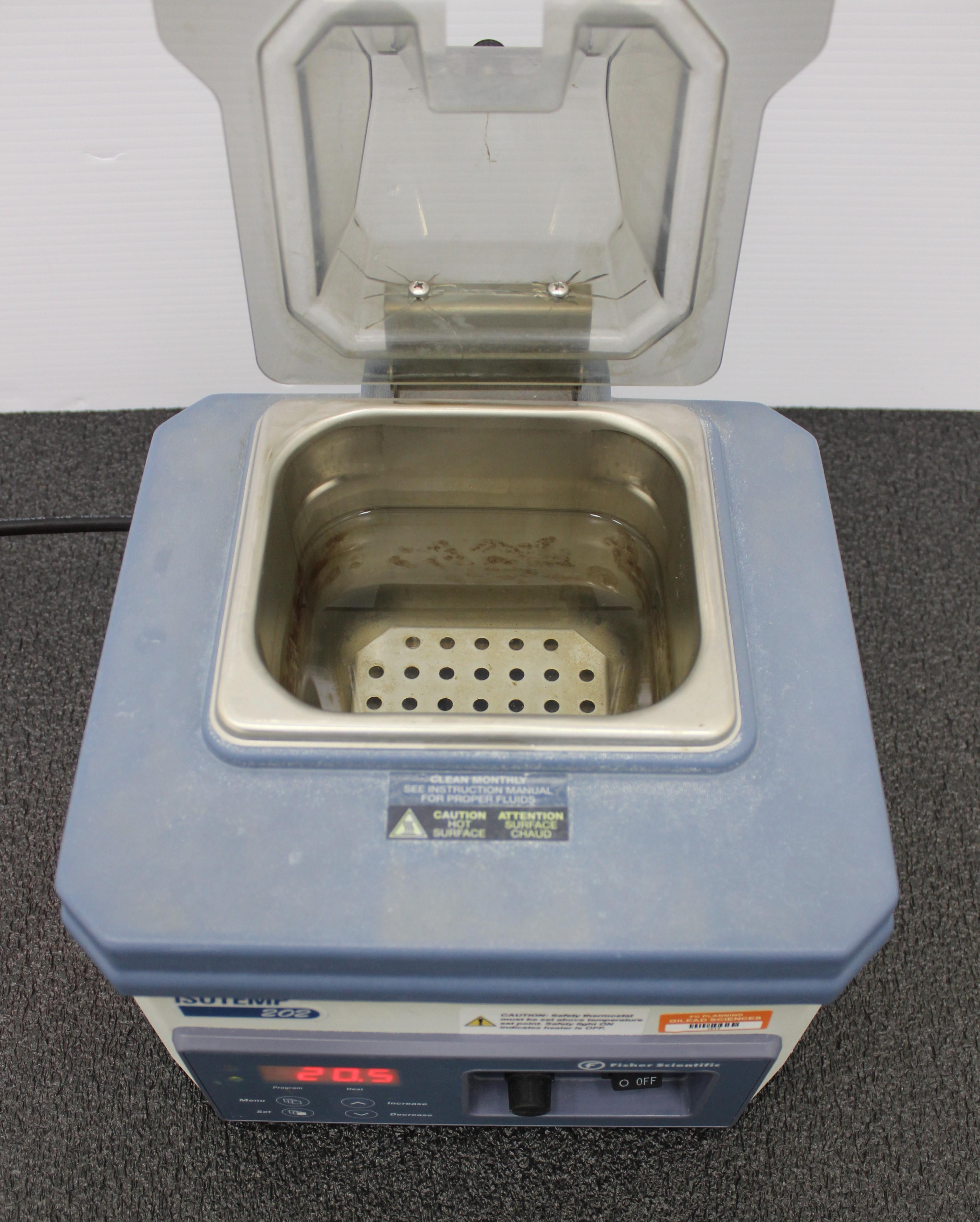 Fisher Scientific 202 Water Bath Digital Temp Control 2L 99.9C 13.0Lb Used