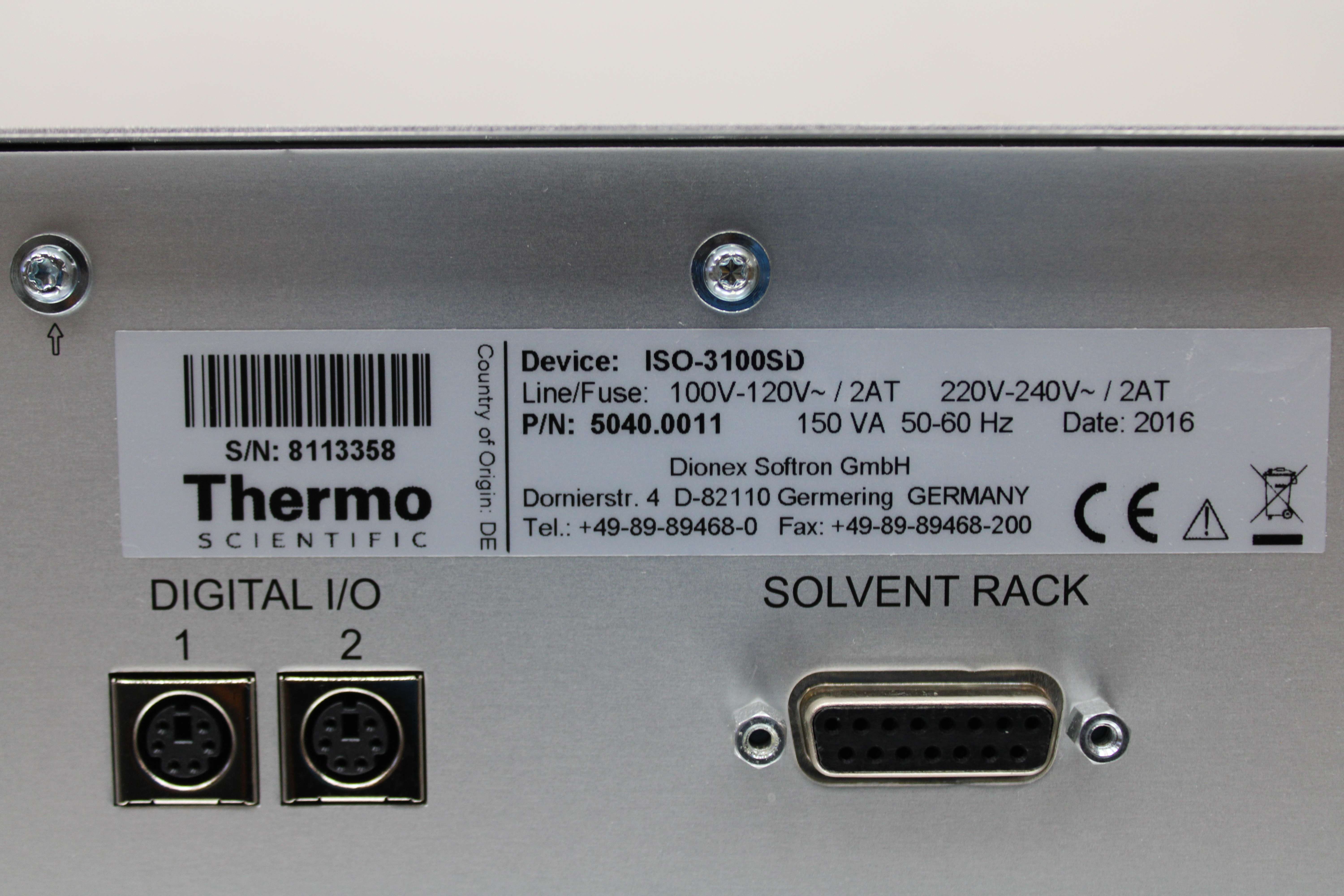 Thermo ISO-3100SD Isocratic Pump for Robust Isocratic Applications 2016