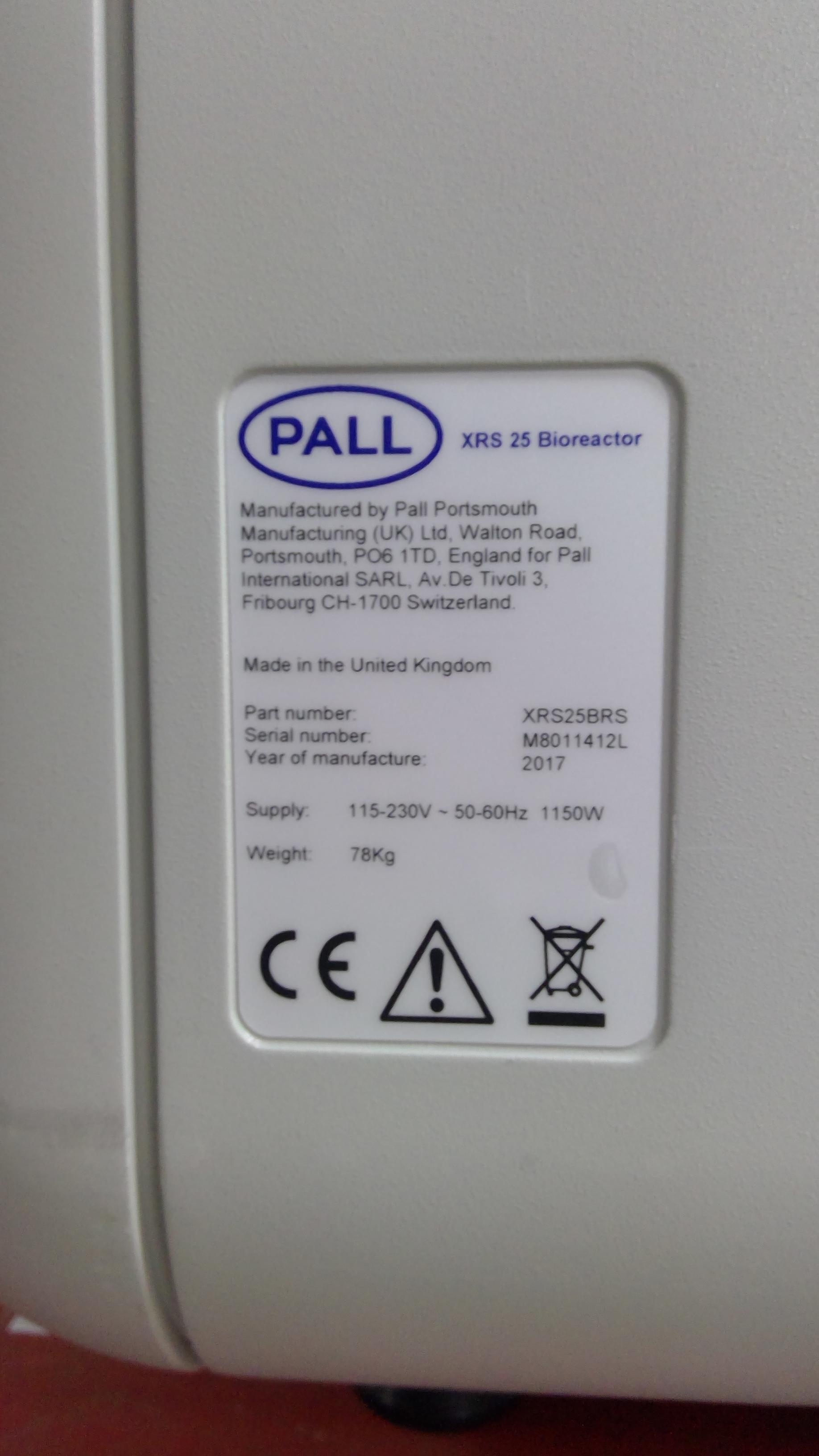 Pall XRS25BRS Bioreactor System with mPath Control Tower 25L Capacity