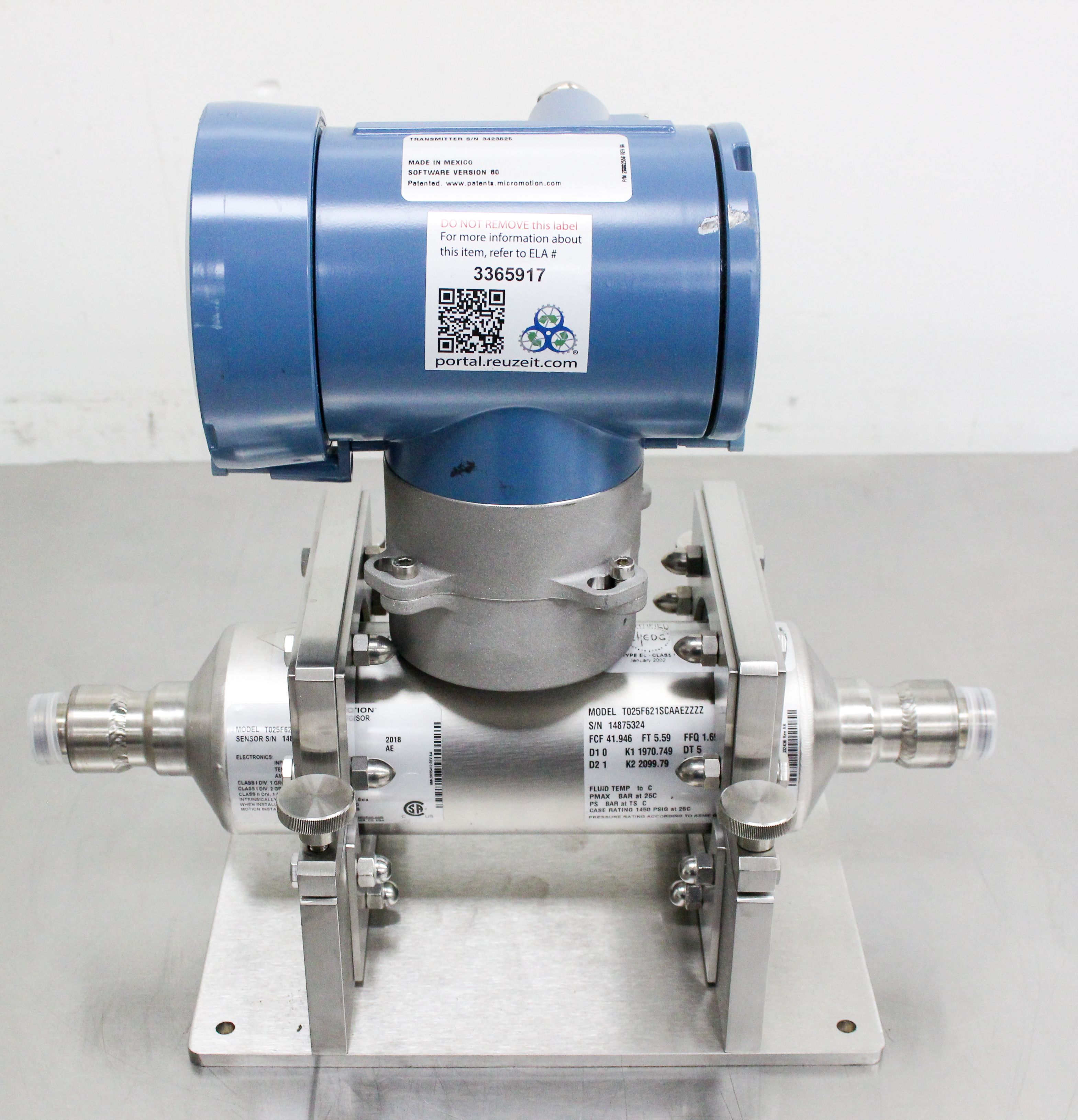 Micro Motion 2700 Transmitter Mass Flow Sensor Used Condition G No Cables