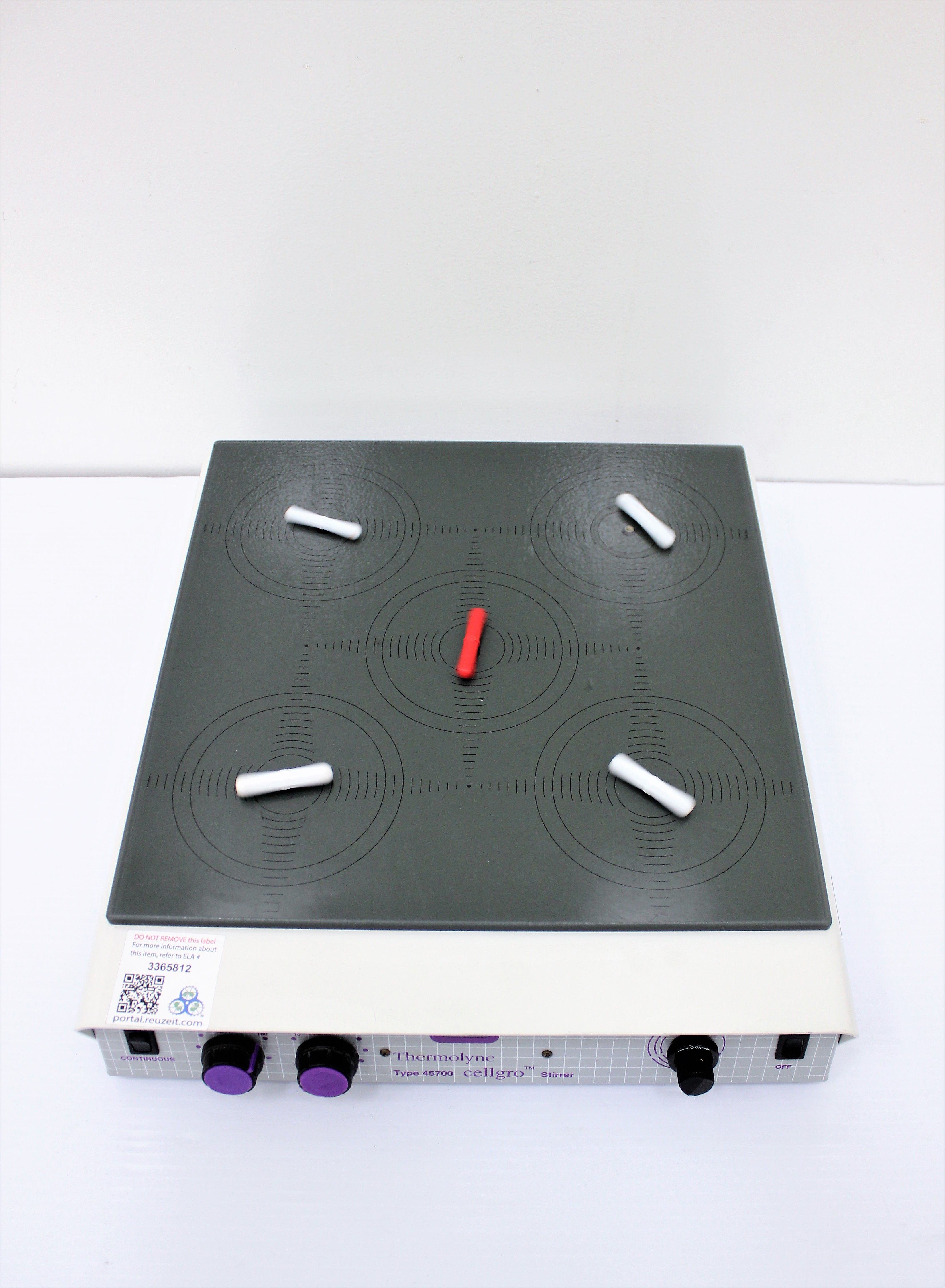 Thermolyne S45725 Multiplace Magnetic Stirrer 1-100 RPM 15x15" Platform
