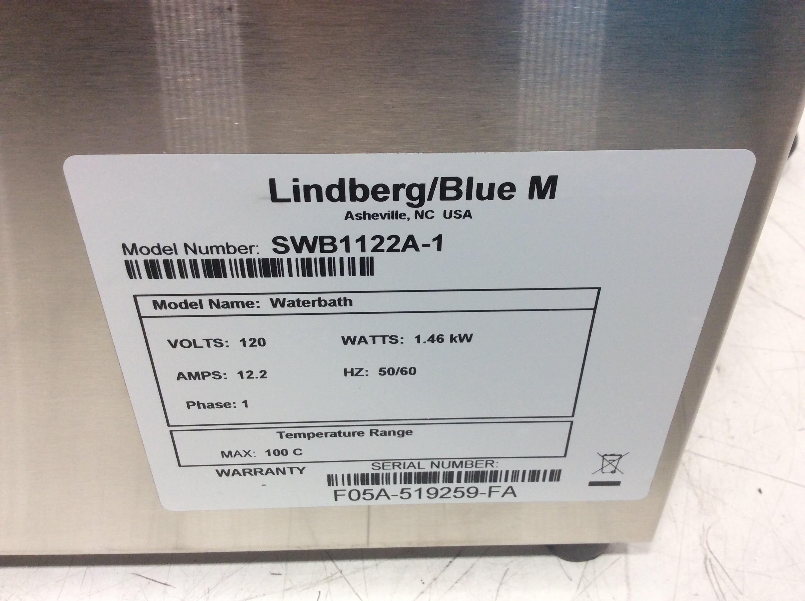 Thermo SWB1122A-1 Shaker Waterbath 26.5L Reciprocating Stainless Steel