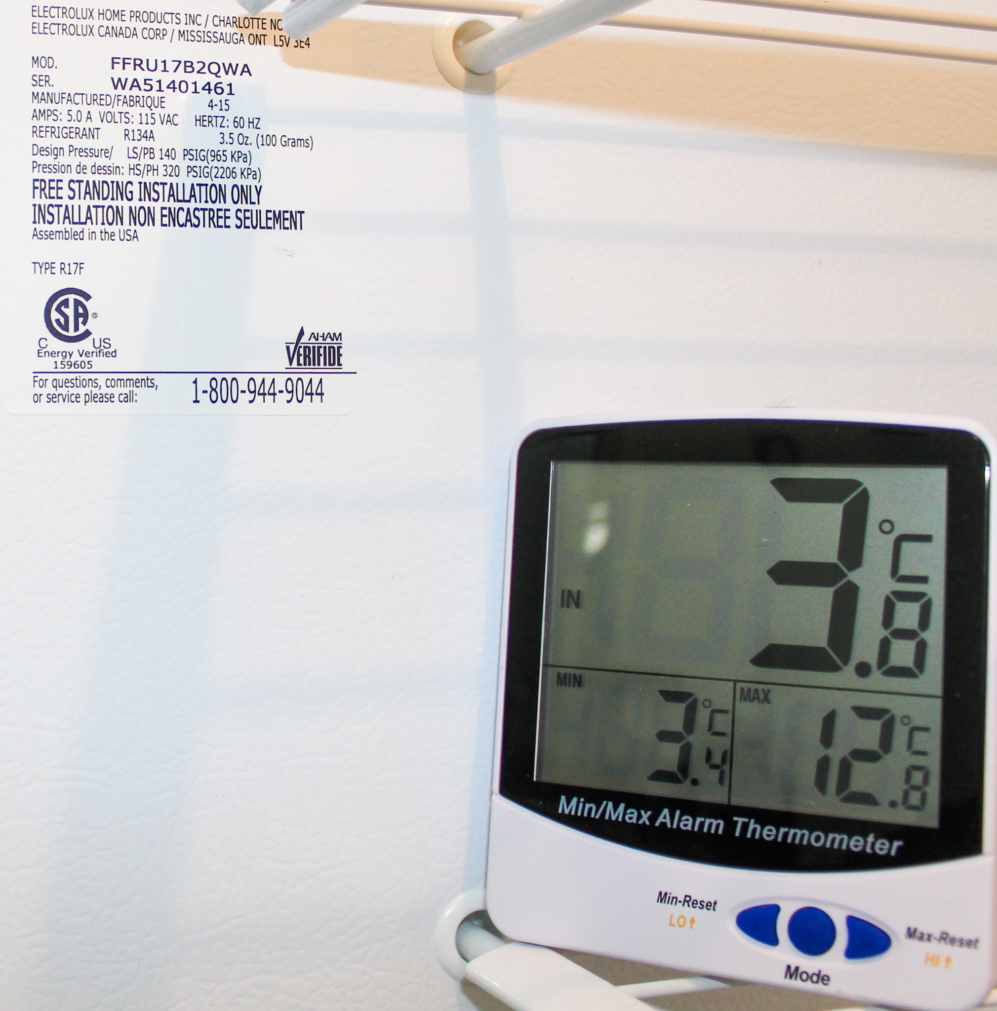 Frigidaire FFRU17B2QWA Lab Refrigerator 17 Cu. Ft. Capacity White