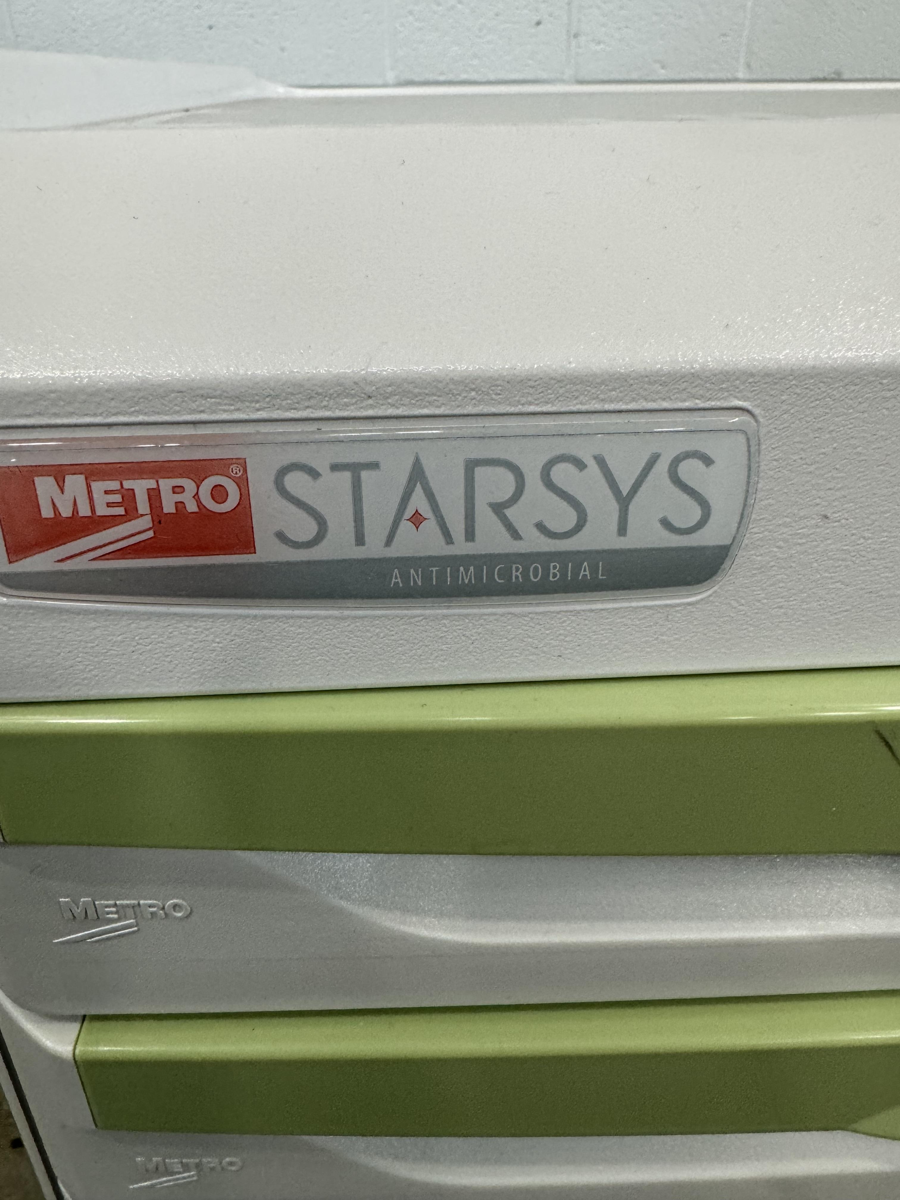Metro Starsys Med Surg Cart with Locking Drawers and Antimicrobial Protection