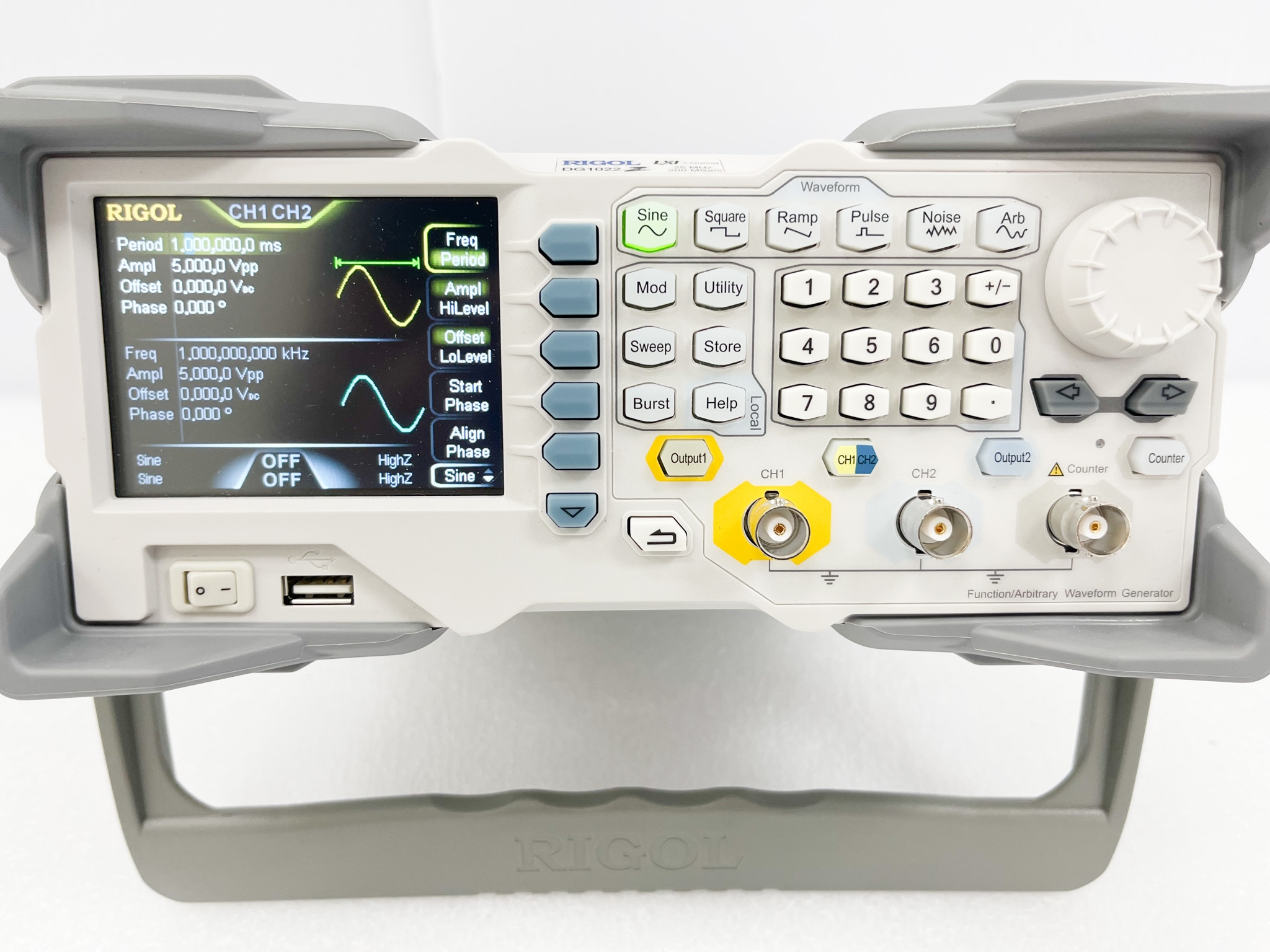 RIGOL DG1022Z 25MHz Function/Arbitrary Waveform Generator, SiFi, 2 Channels