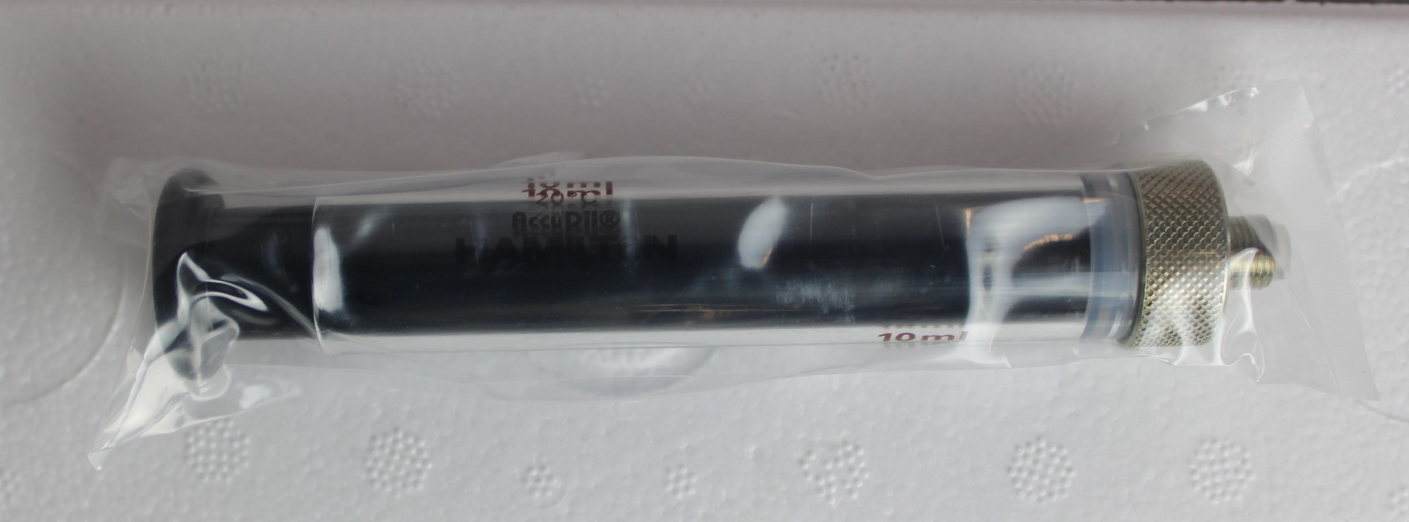 Hamilton Model 1010 AD SAL Syringe 10mL Gas Sterilizable M8 Threads