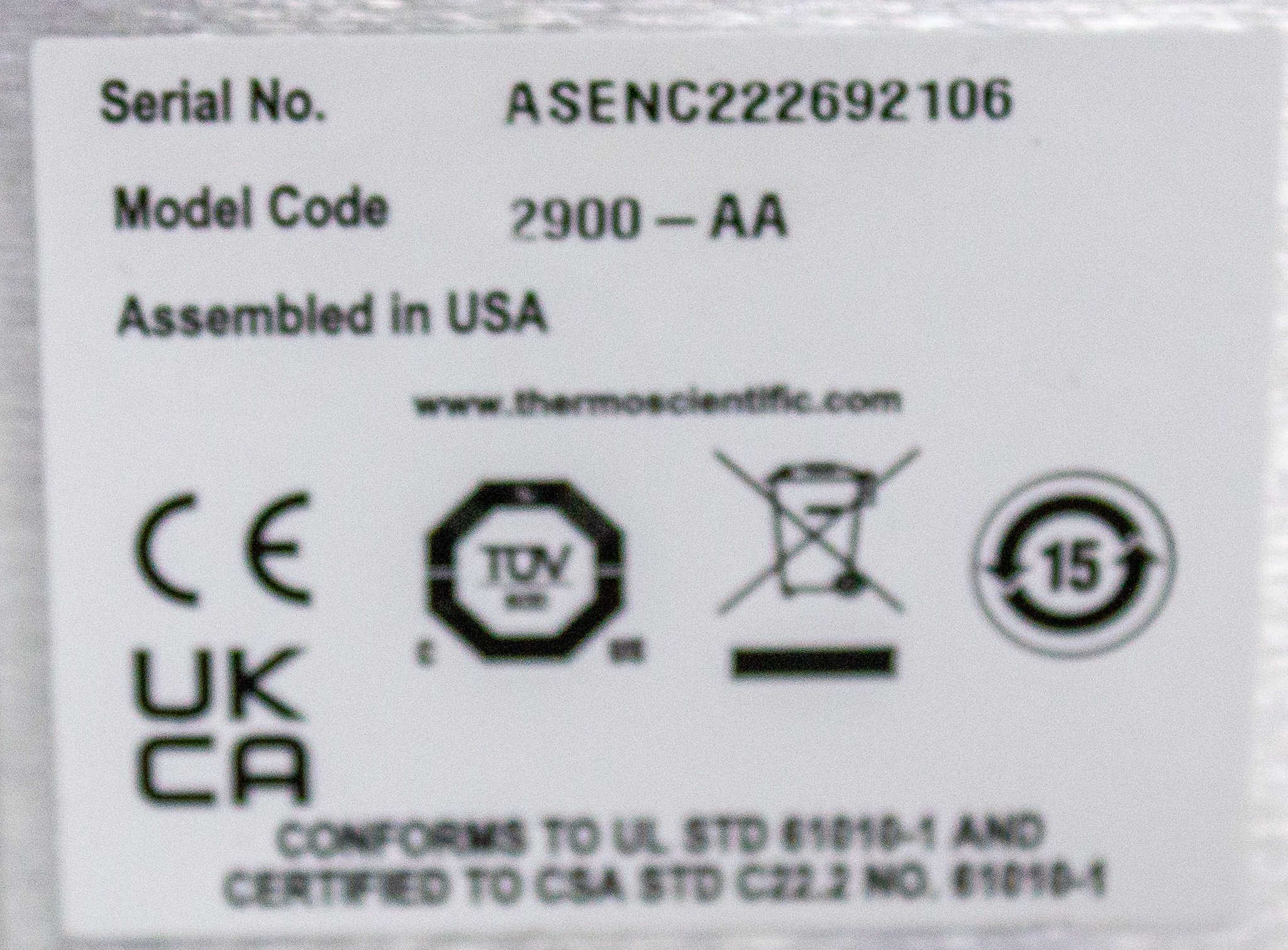 Thermo AerosolSense 2900AA Bioaerosol Sampler For Pathogen Surveillance 120V