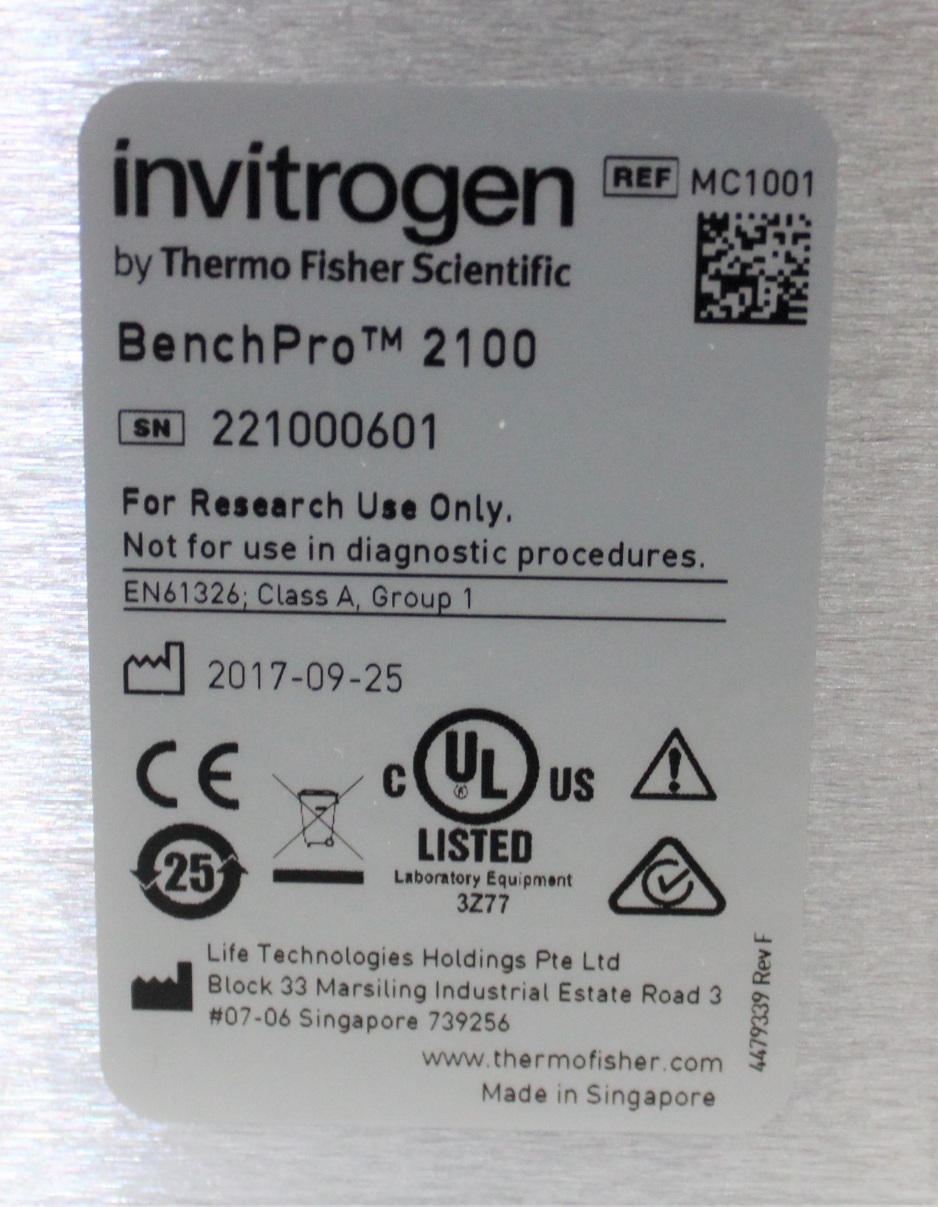 Invitrogen MC1001R Plasmid Purification System Automated DNA Extraction