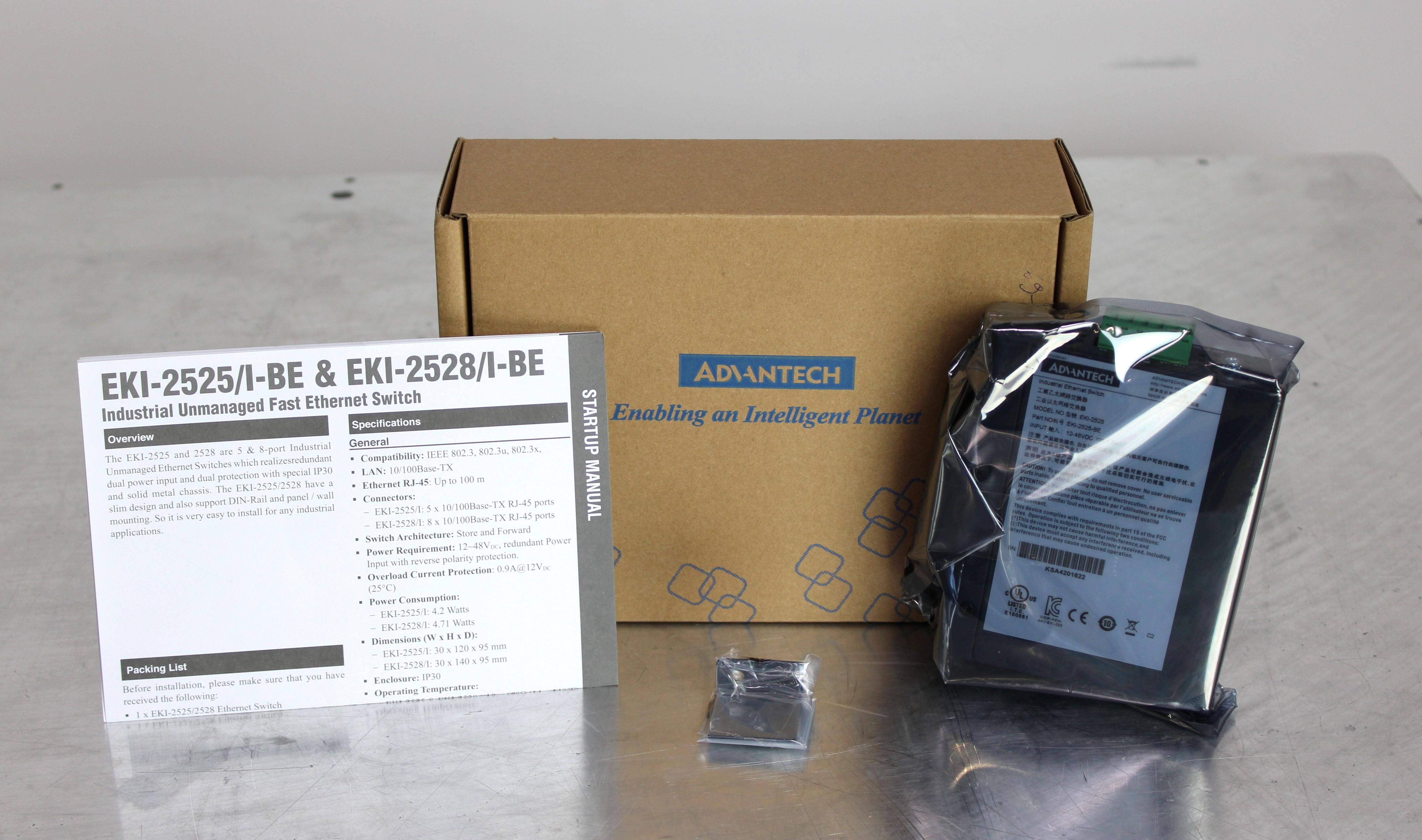 Thermo EKI-2525-BE Ethernet Network Switch 5-Port -10~60C Industrial Use