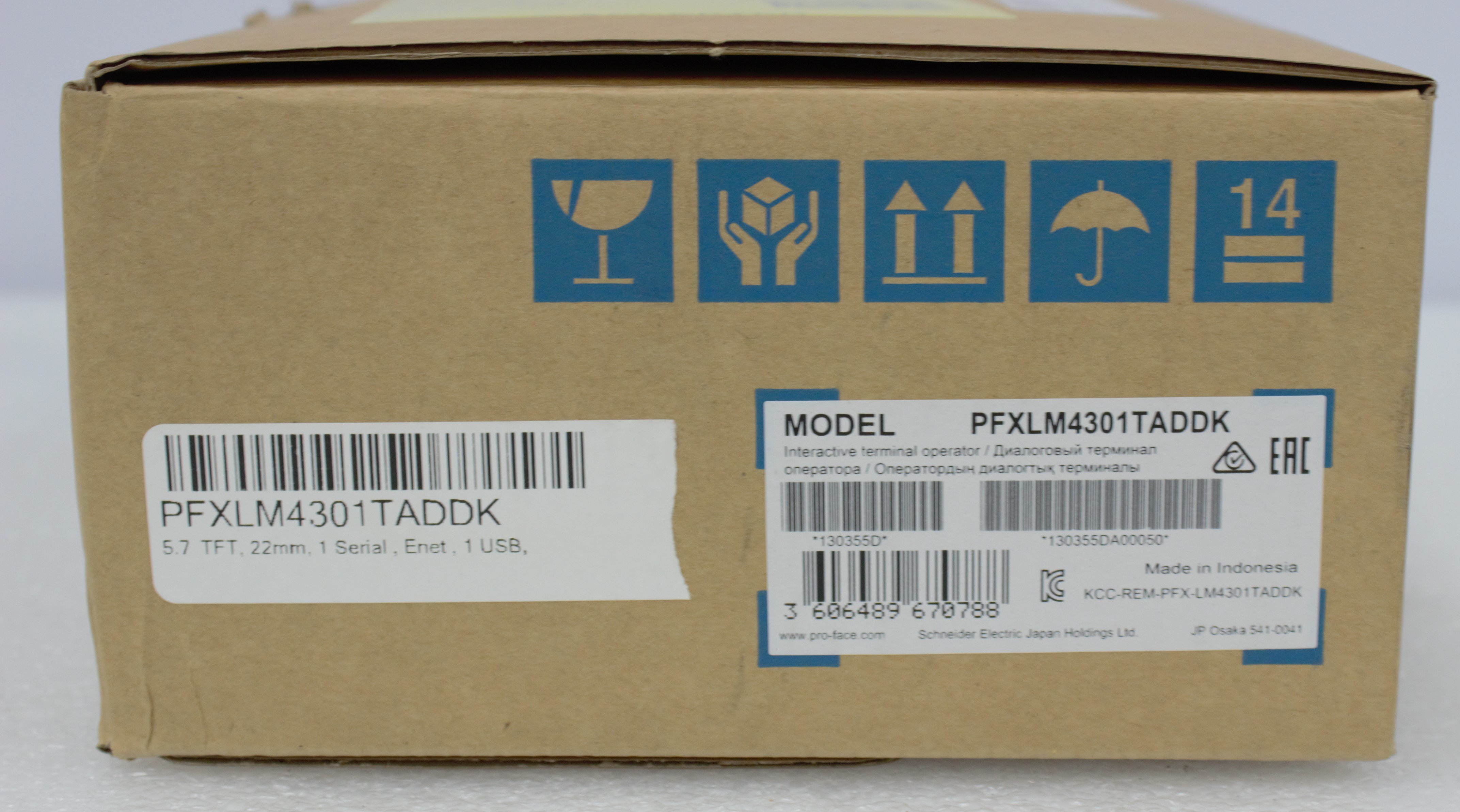 Schneider Electric PFXLM4301TADDK Control Panel Display with Ethernet & USB