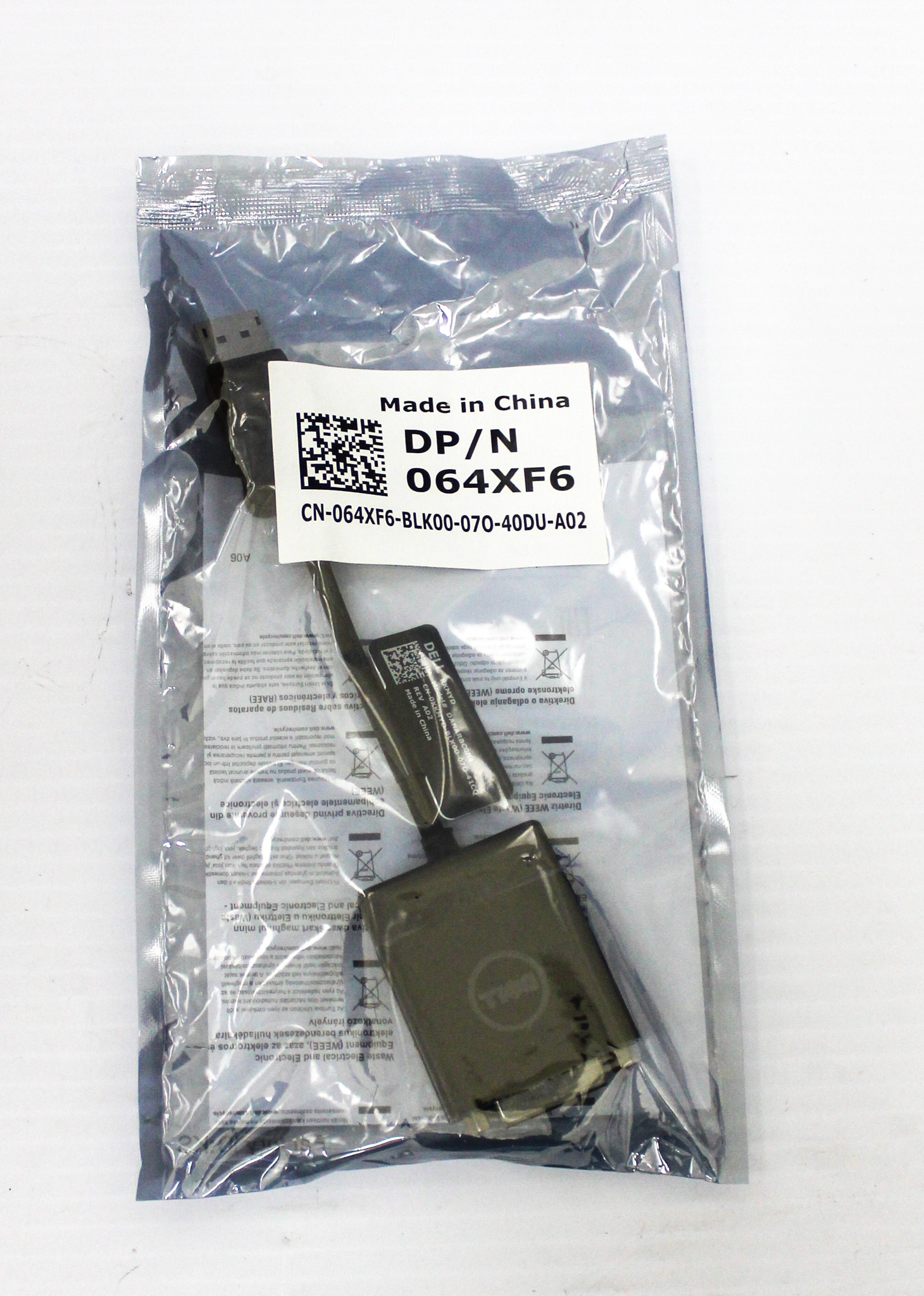 Dell DP/N064XF6 Video Converter DisplayPort to DVI 1920x1200 Resolution