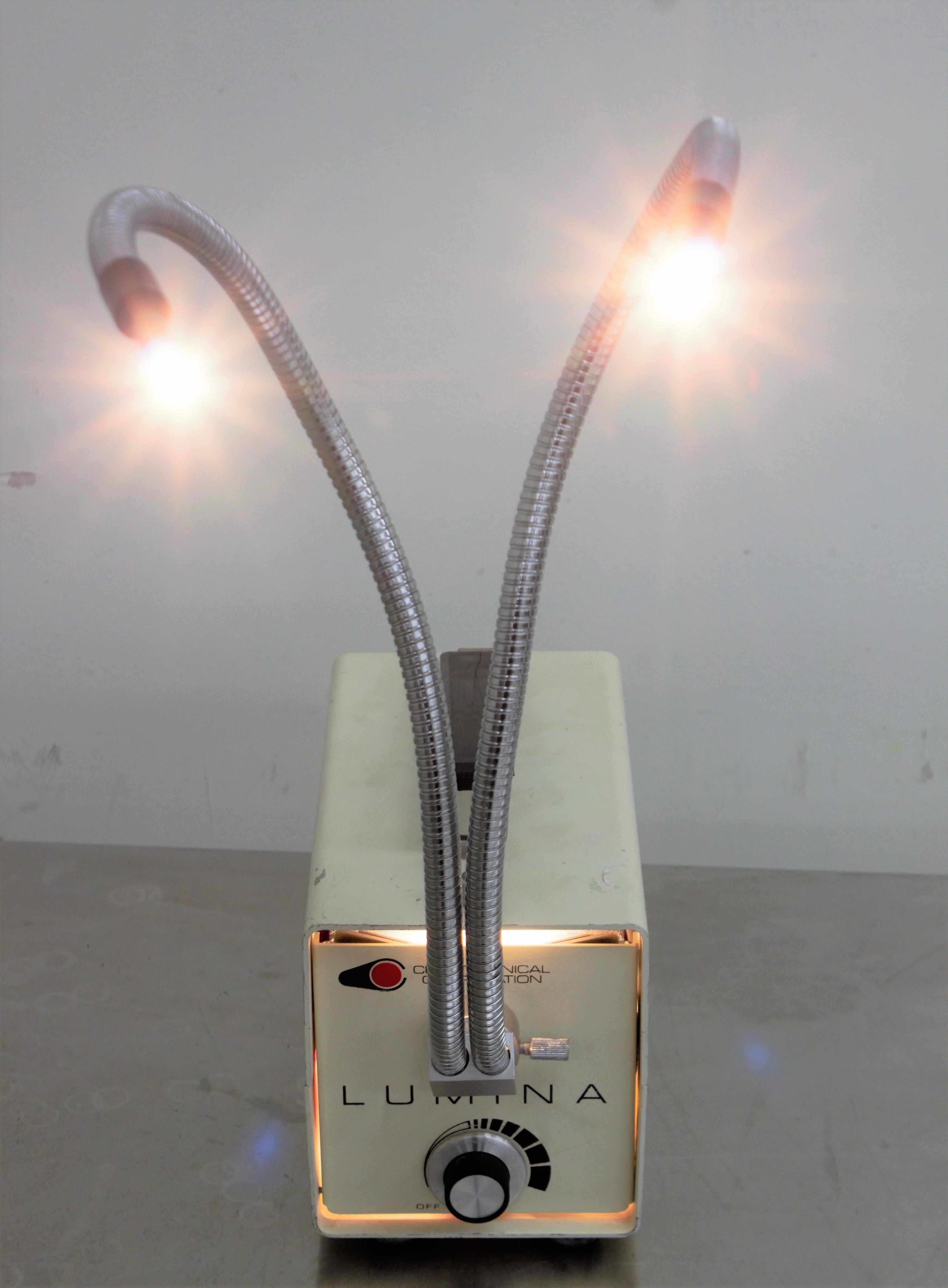 VG Fiber Optic Y-Shape Dual Gooseneck For Lab Microscope Illuminator