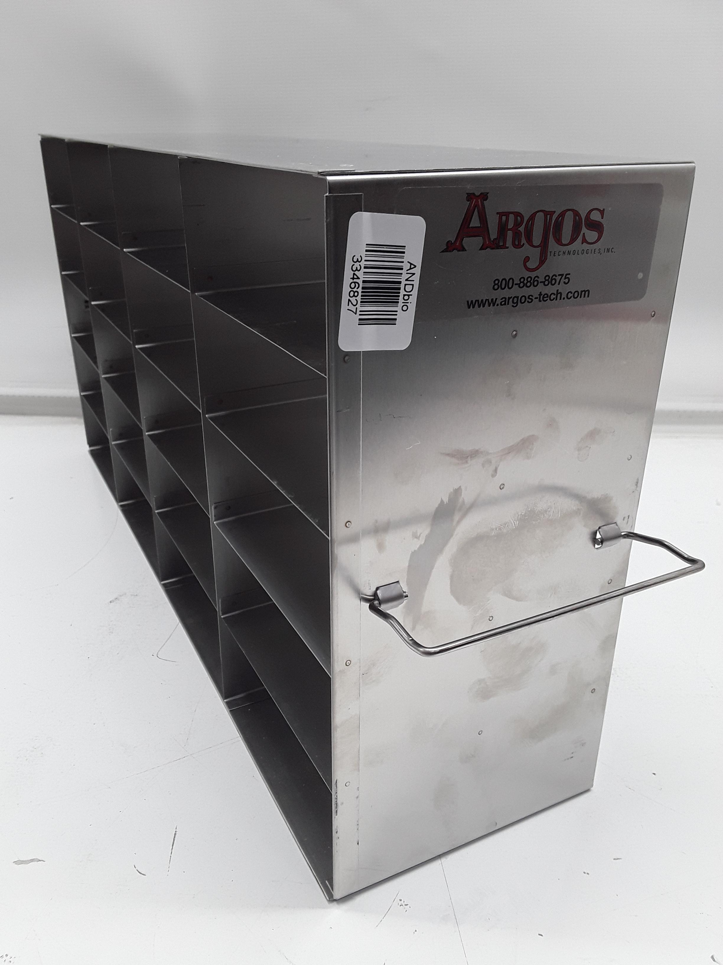 Unknown Stainless Steel Laboratory Freezer Rack Cryo Boxes 20 Slots